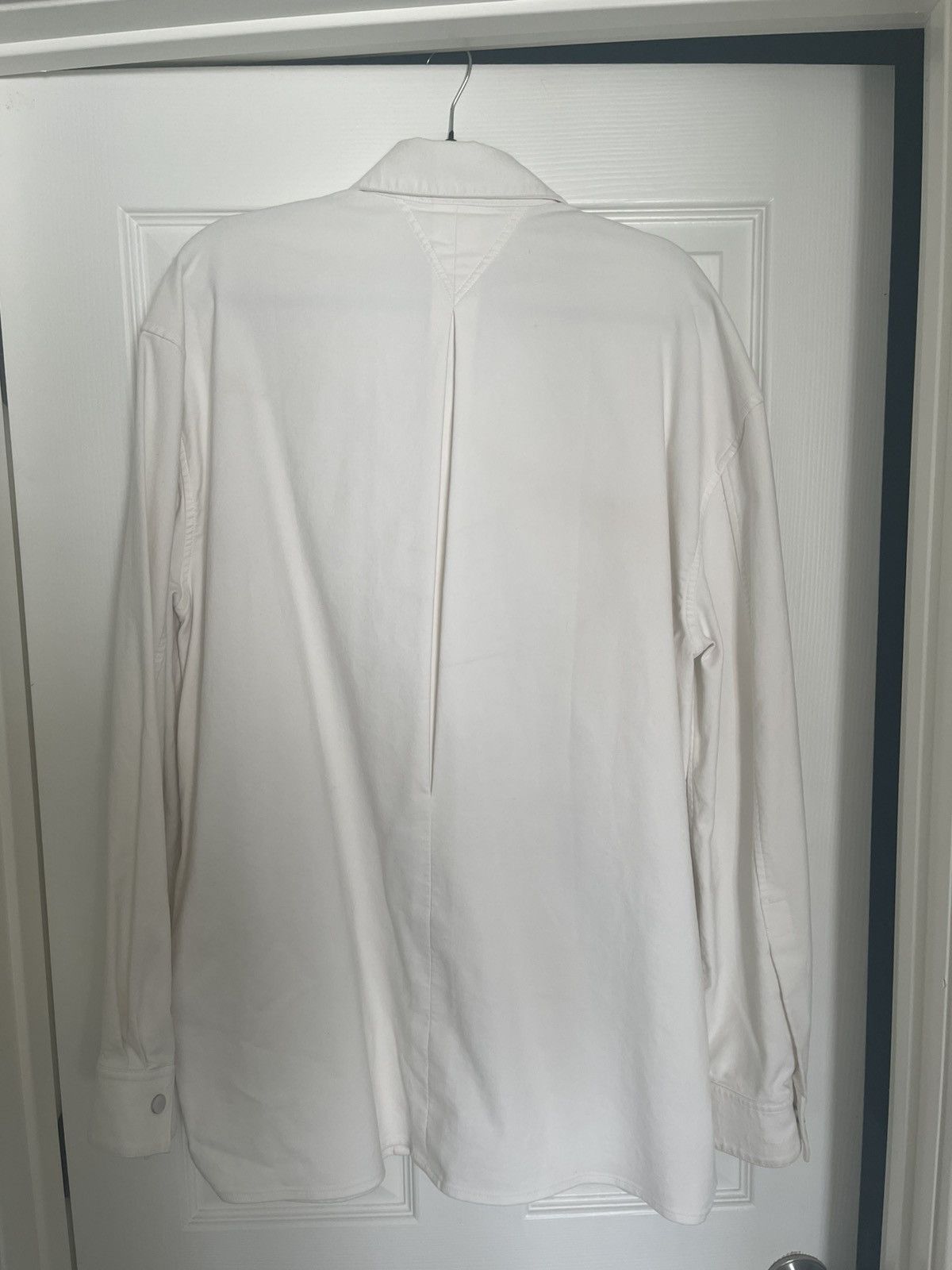 Bottega Veneta WHITE GABARDINE STUDDED SHIRT Size US L / EU 52-54 / 3 - 3 Thumbnail