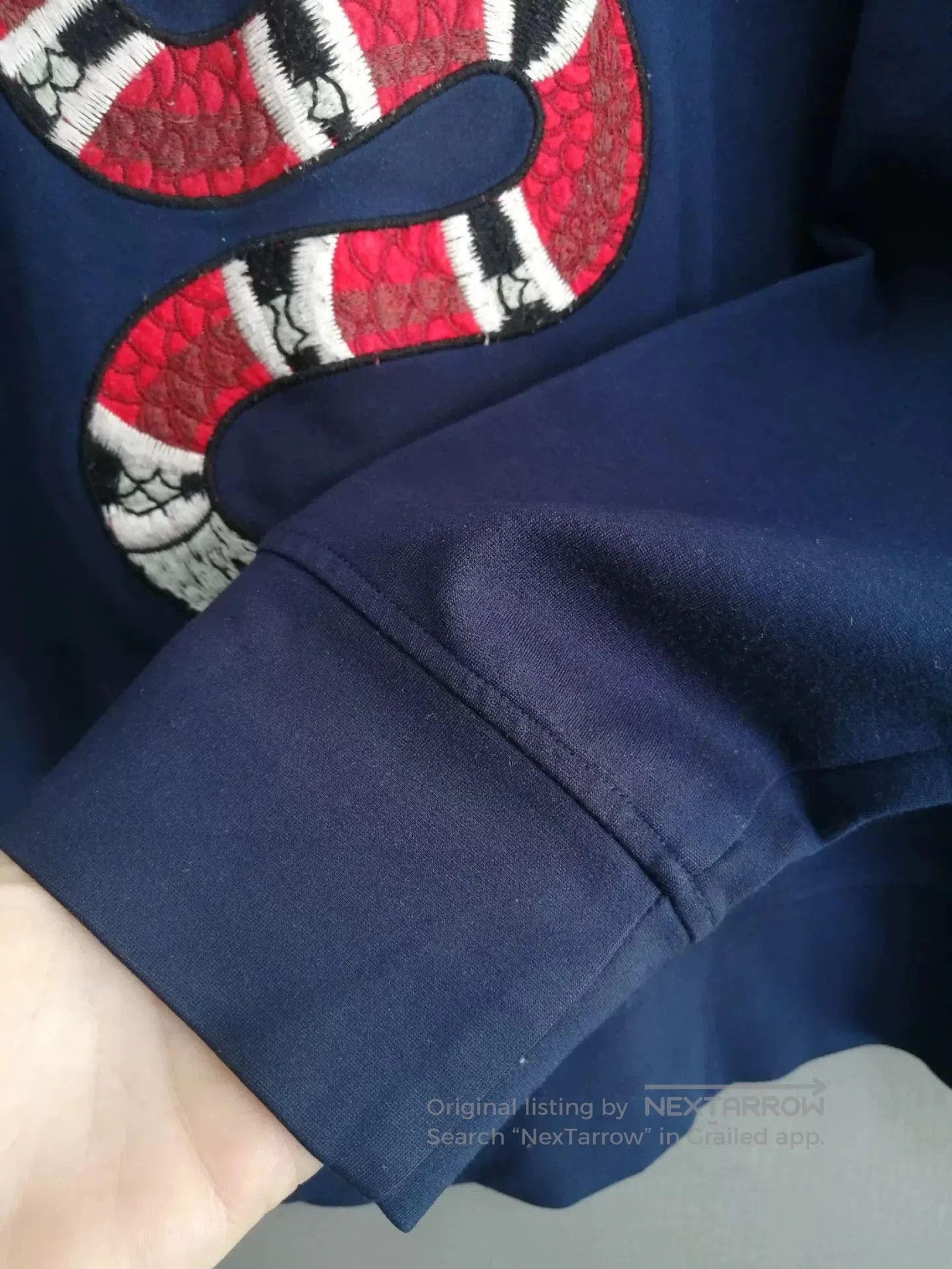 Gucci Gucci Blue Crewneck Coral Snake Embroidery. Size US L / EU 52-54 / 3 - 3 Thumbnail