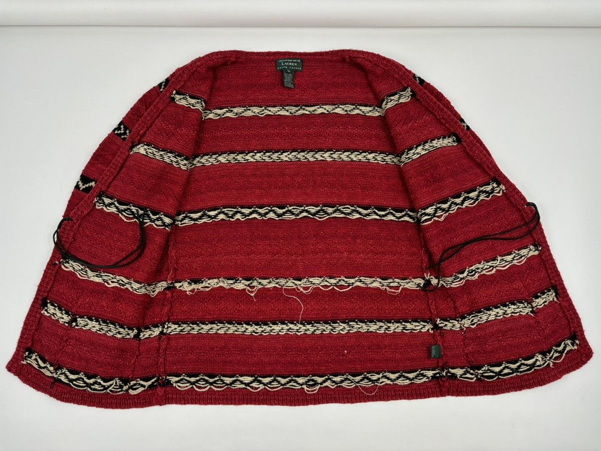 Lauren Ralph Lauren RARE Polo RRL Hand Knit Linen Aztec Navajo Striped Cardigan Size US M / EU 48-50 / 2 - 13 Thumbnail