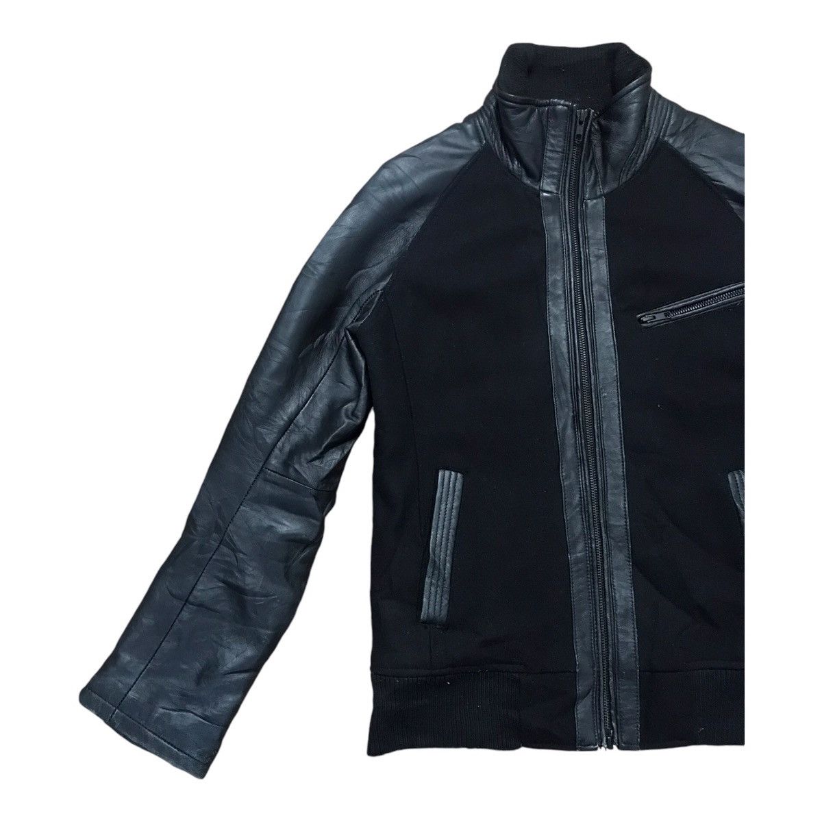 If Six Was Nine × Japanese Brand × Murder License 🌎Murder License Wool Half Leather Black Jacket Size US S / EU 44-46 / 1 - 3 Thumbnail