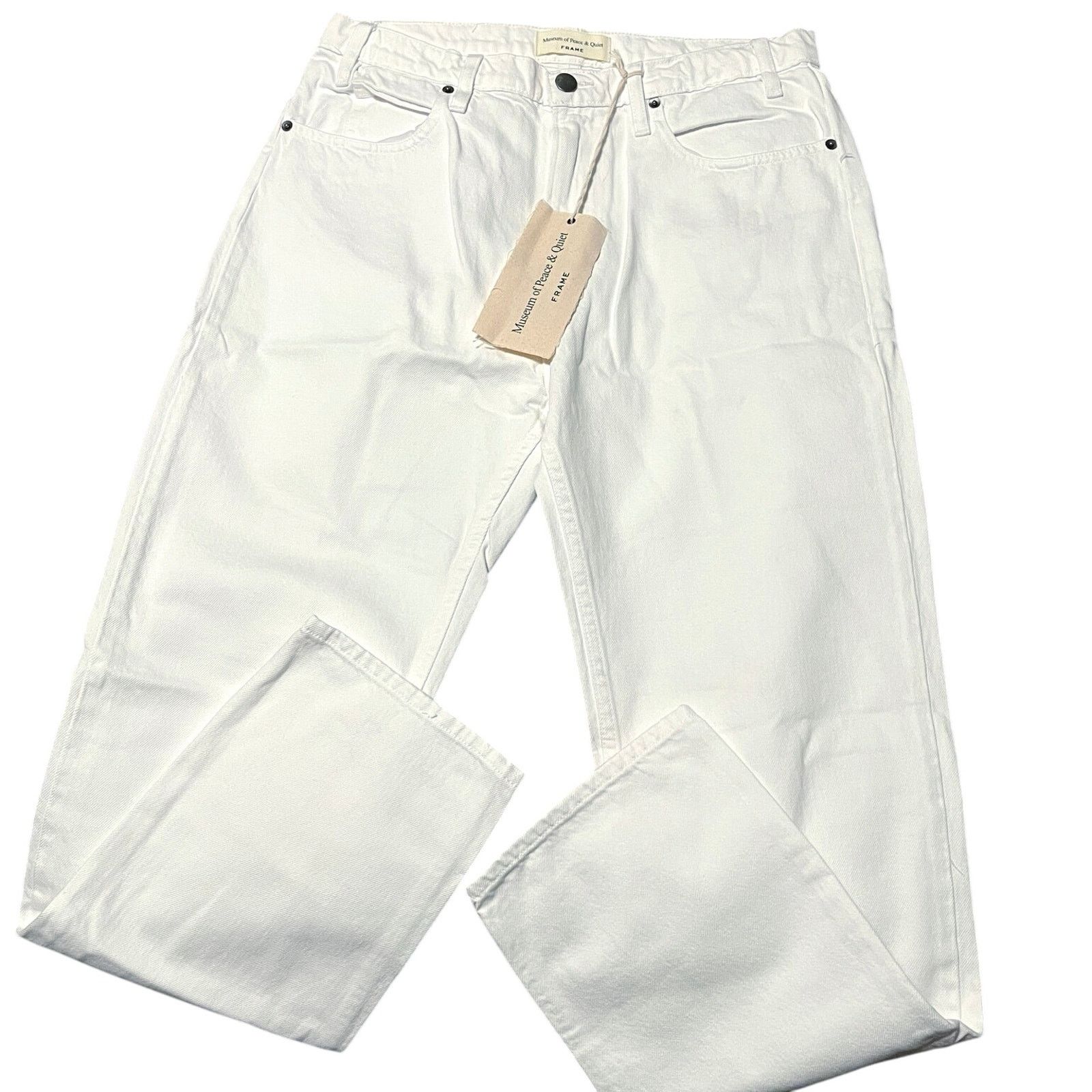 Museum of Peace & Quiet •NWT• Museum of Peace & Quiet White FRAME Denim Pants • MoPQ Size US 32 / EU 48 - 4 Thumbnail