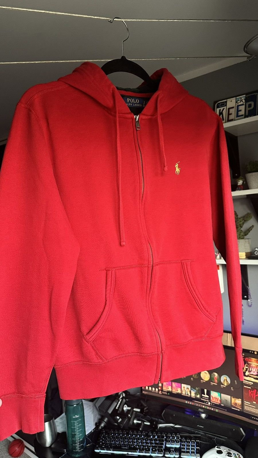 Polo Ralph Lauren small red Ralph Lauren zip up sweatshirt Size US S / EU 44-46 / 1 - 4 Thumbnail