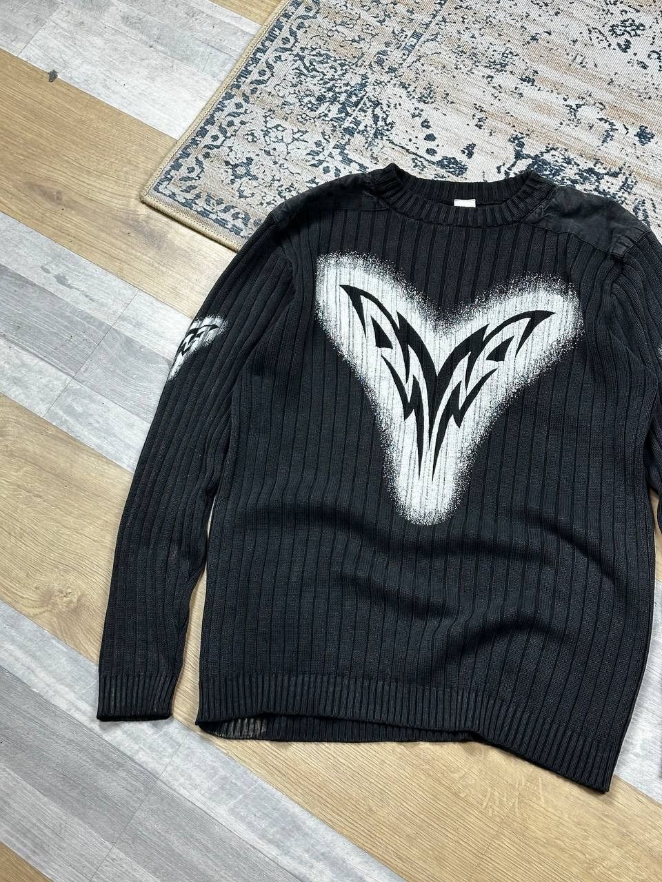 Japanese Brand Vinatge Avant Garde Trible Ribbed Sweater Size US M / EU 48-50 / 2 - 3 Thumbnail