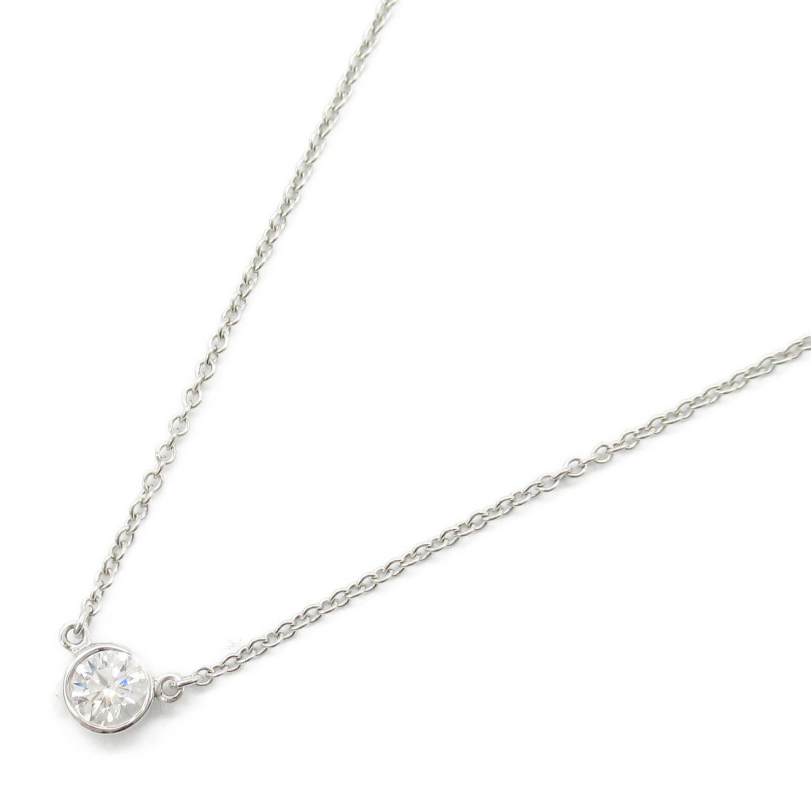 Tiffany & Co. Tiffany Co Bi The Yard Necklace Pt950 Platinum Clear Size ONE SIZE - 1 Thumbnail