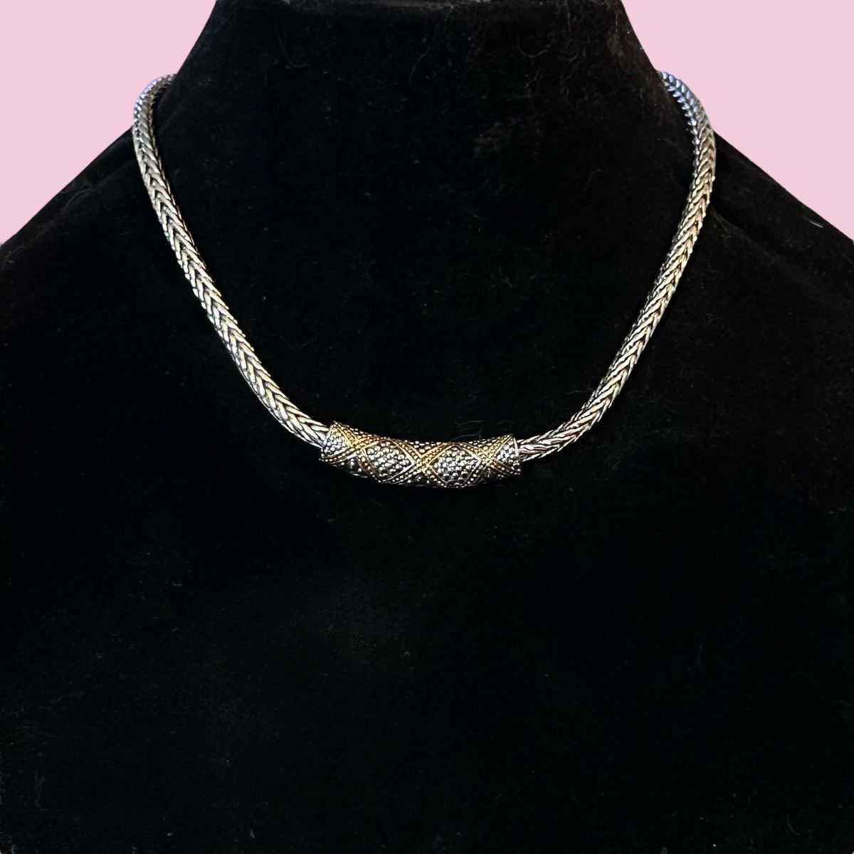 Other Premier Designs wheat chain two tone bar pendant necklace Size ONE SIZE - 1 Thumbnail