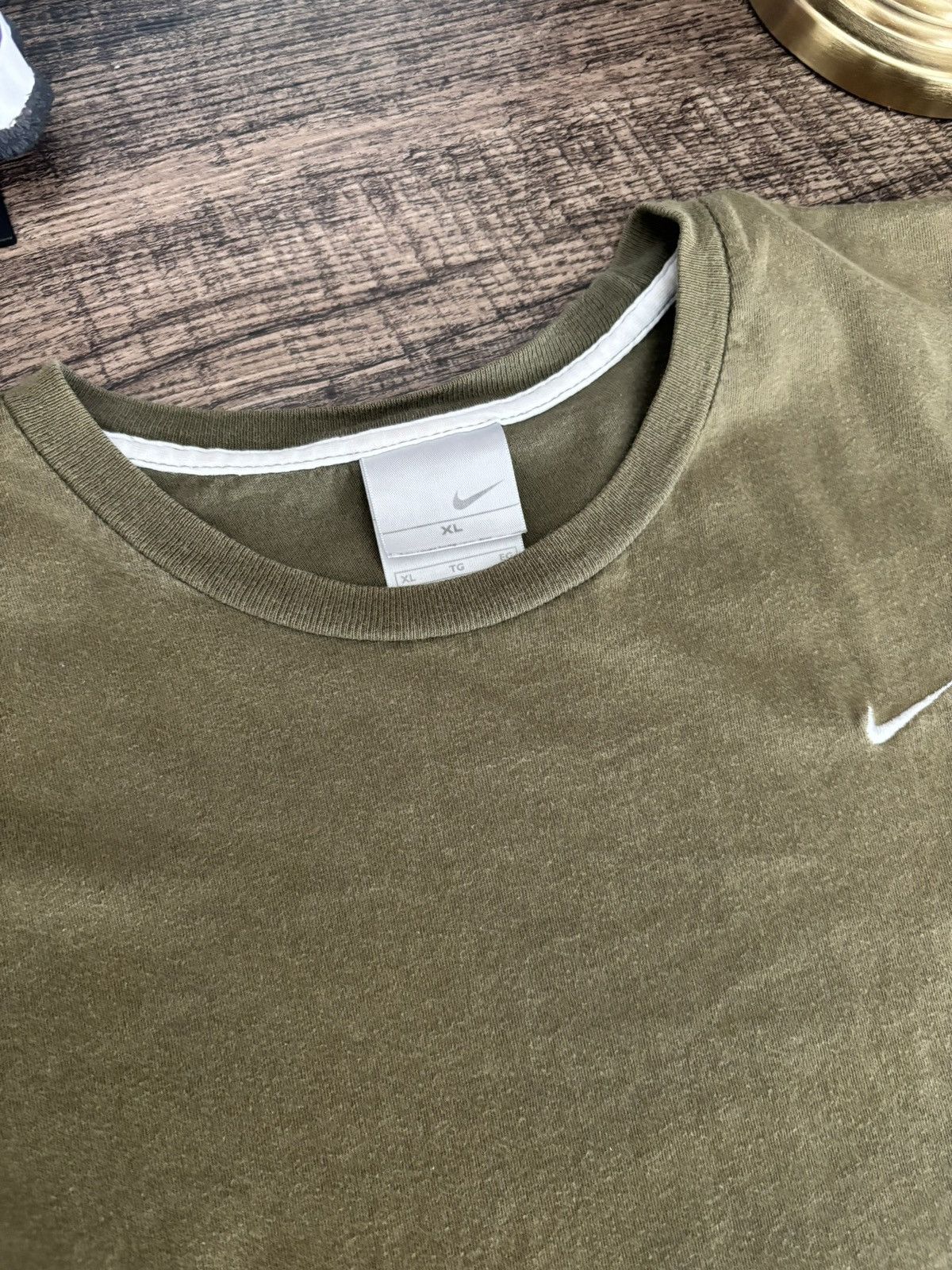 Nike Y2k Nike Olive Green Mini Swoosh Tee Medium Size US M / EU 48-50 / 2 - 2 Thumbnail