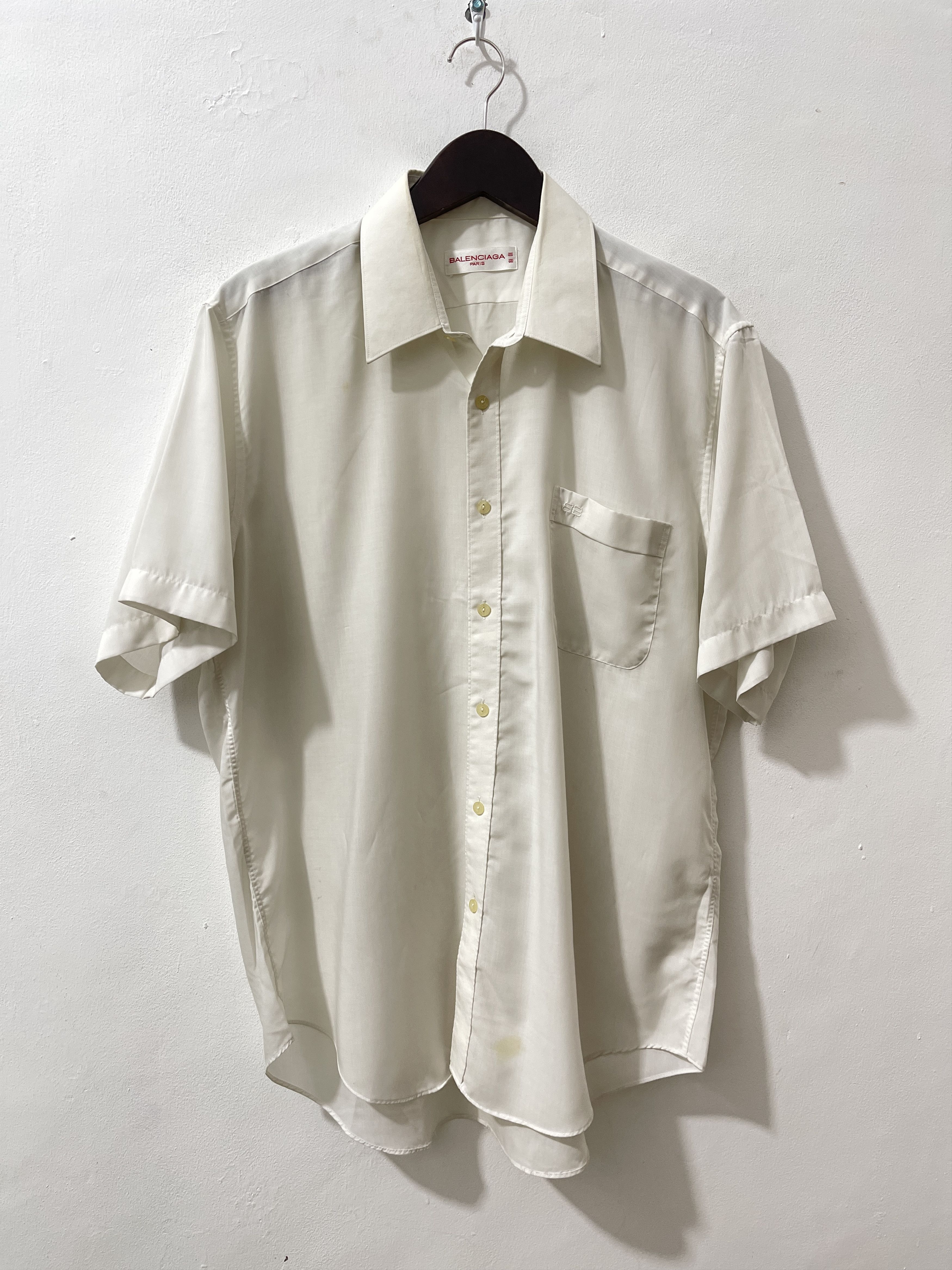 Balenciaga Vintage Balenciaga White Formal Shirts Size US L / EU 52-54 / 3 - 1 Thumbnail