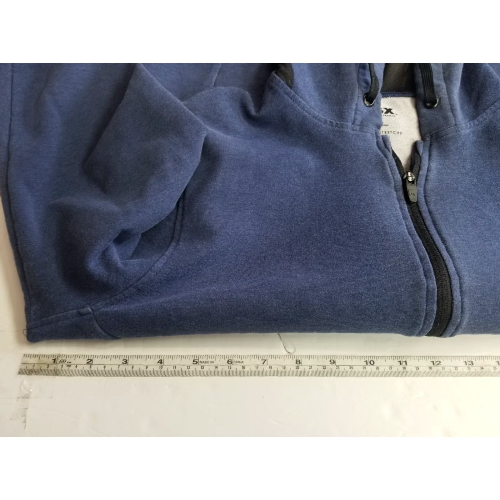 Vintage MSX by Michael Strahan Zip Hoodie Men Size M Blue 4 Way Stretch Sweatshirt Size US M / EU 48-50 / 2 - 3 Thumbnail