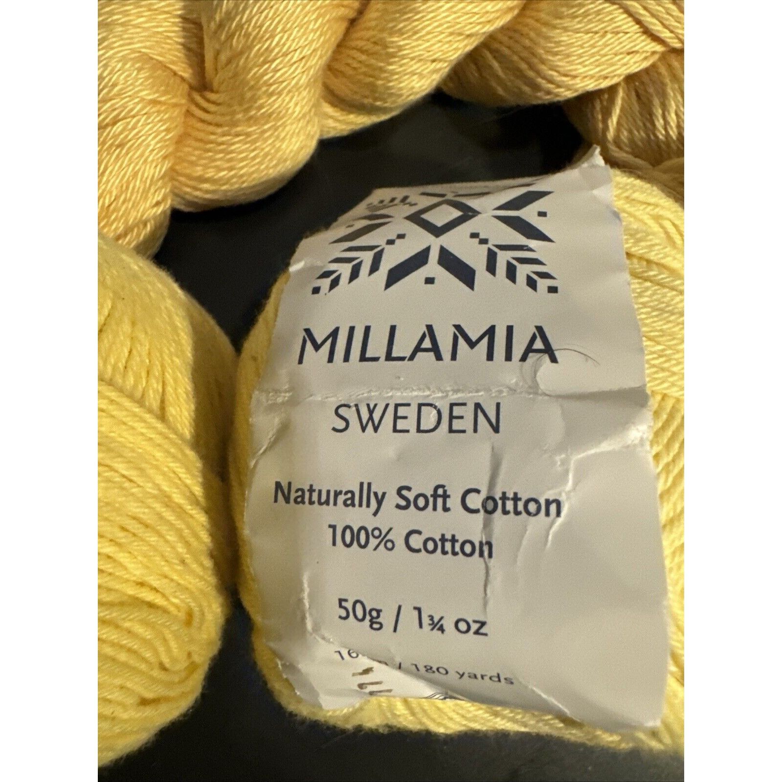 Vintage Lot of 5 Mixed Yellow Yarn Crochet Knitting Craft Yarn New O Size ONE SIZE - 2 Thumbnail