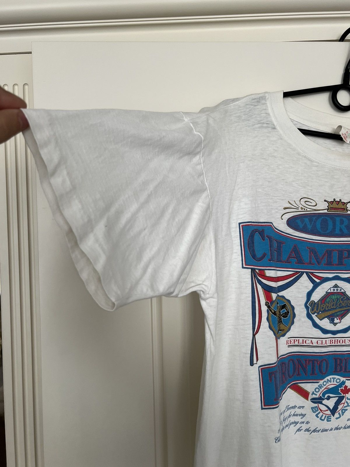 MLB Vintage 1992 Toronto Blue Jays Champions T-Shirt MLB Size US XL / EU 56 / 4 - 11 Thumbnail
