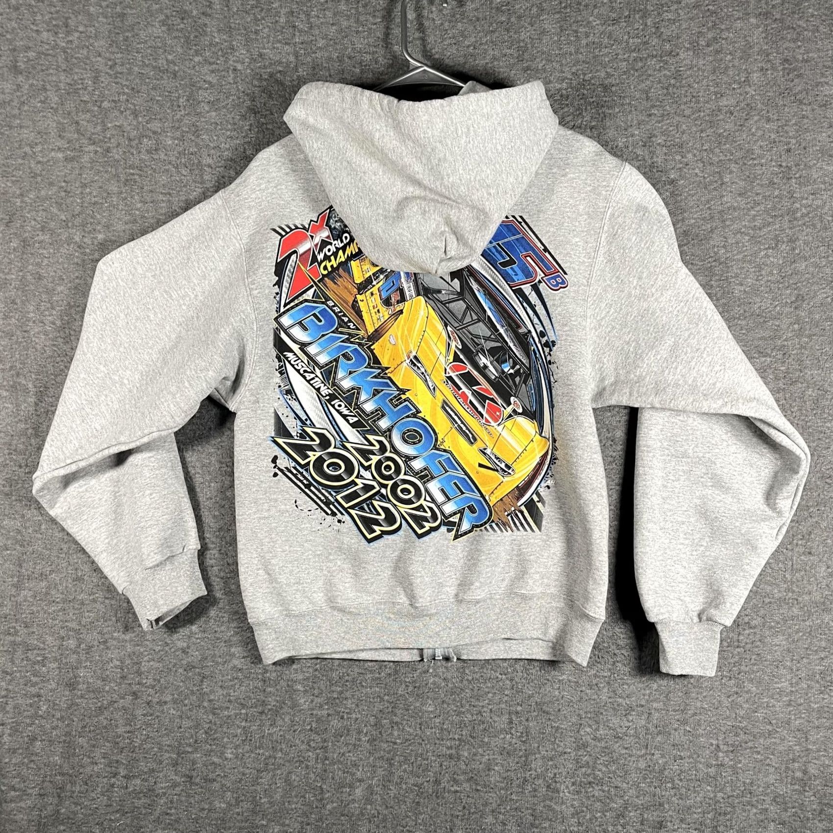 Fruit Of The Loom Fruit Of The Loom Hoodie Mens Small Gray Brian Birkhofer Racing Fleece Full Zip Size US S / EU 44-46 / 1 - 4 Thumbnail