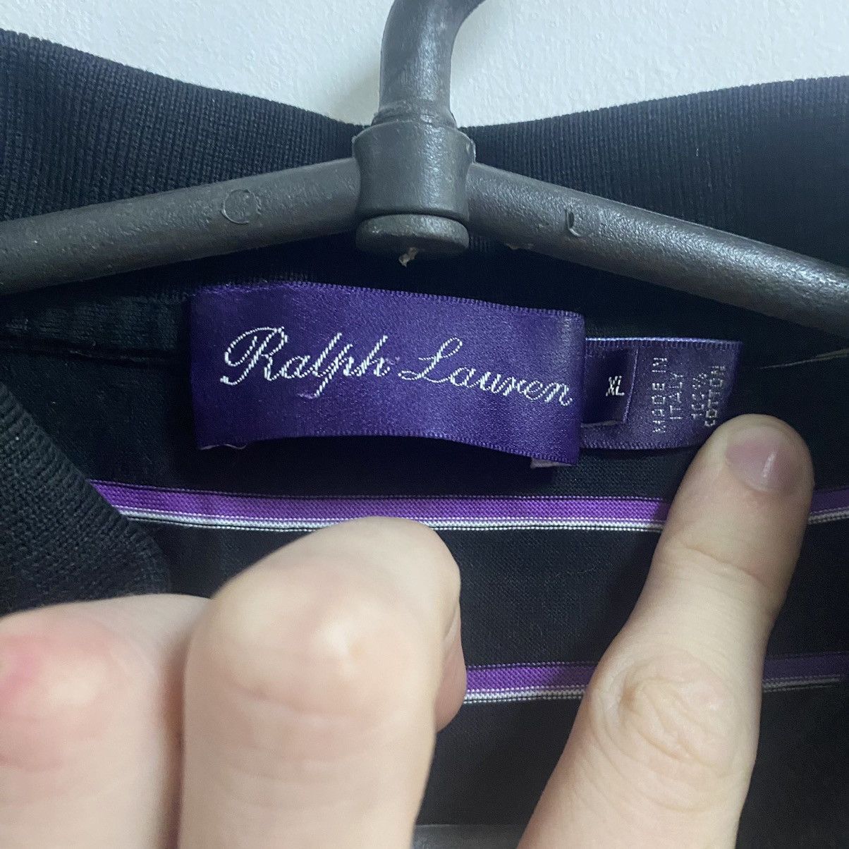 Polo Ralph Lauren Vintage Polo Ralph Lauren Purple Label Tag Shirt Logo Size US XL / EU 56 / 4 - 6 Thumbnail