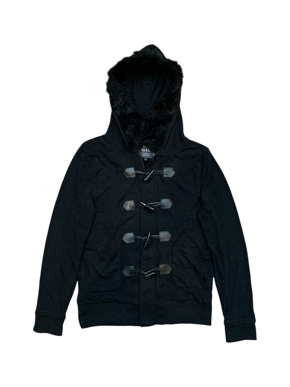 If Six Was Nine 2000s Joky Gal - Fur Hoodie Jacket Toggle Vkei Apocalypse Size US S / EU 44-46 / 1 - 2 Thumbnail