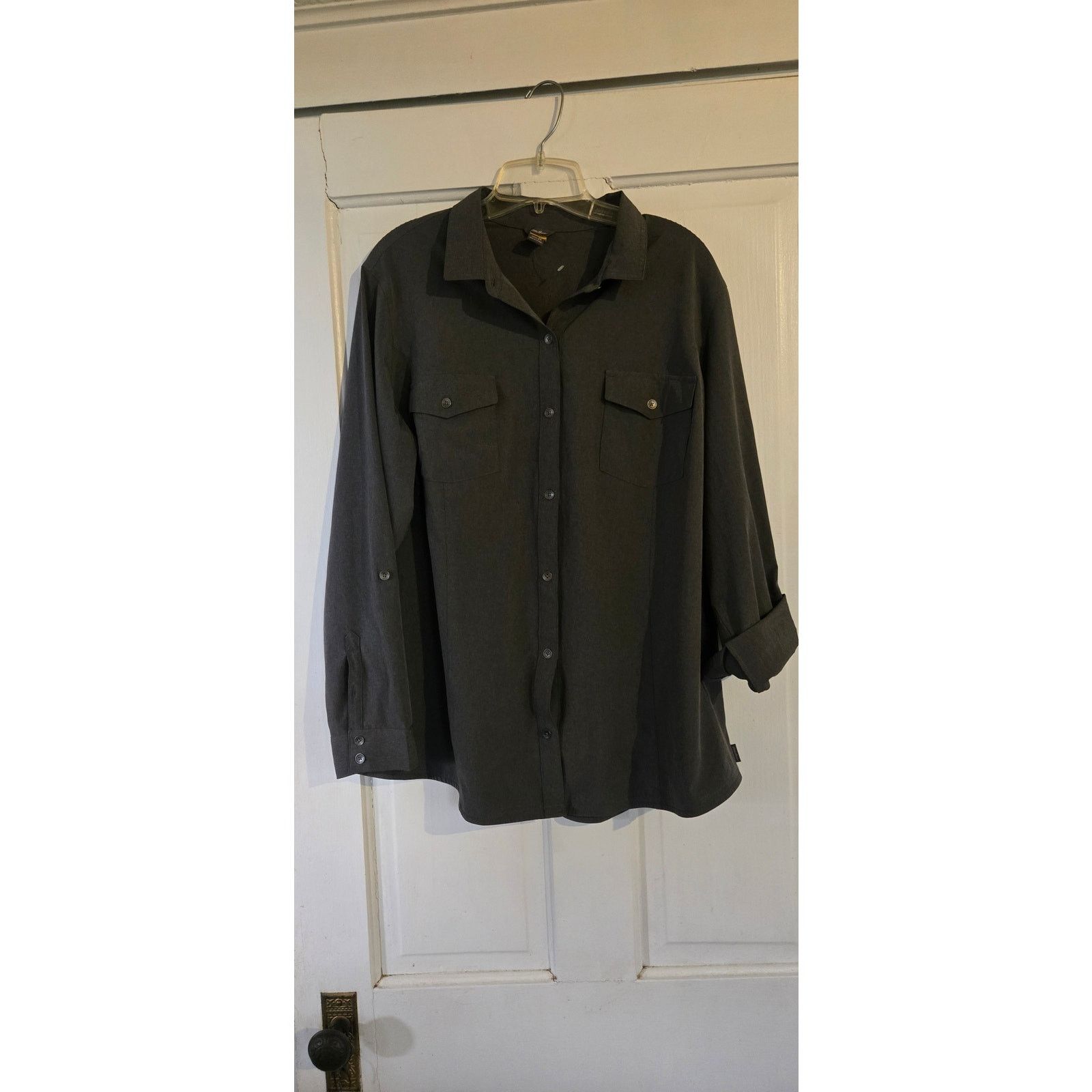 Eddie Bauer Eddie Bauer women's no wrinkle button up, gray size 2X Size XXL / US 16-18 / IT 52-54 - 1 Thumbnail