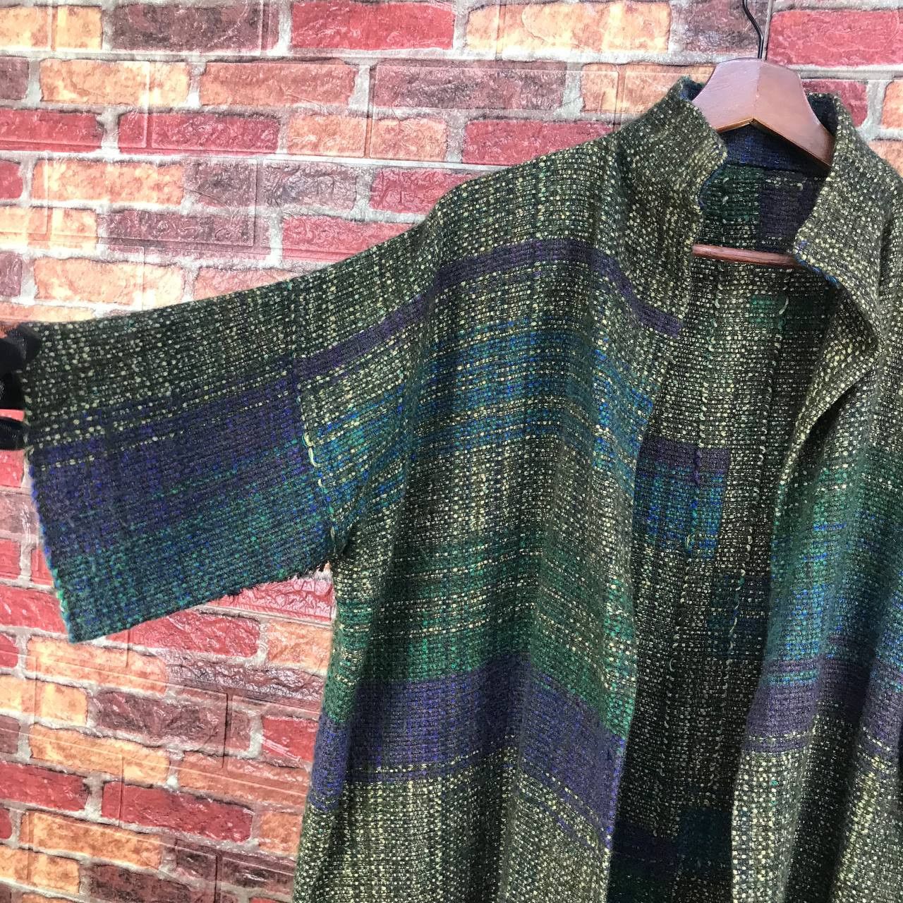 Japanese Brand JAPANESE MINIMALIST BUTTONLESS TWEED COLORBLOCK SHORTSLEEVE Size US M / EU 48-50 / 2 - 4 Thumbnail