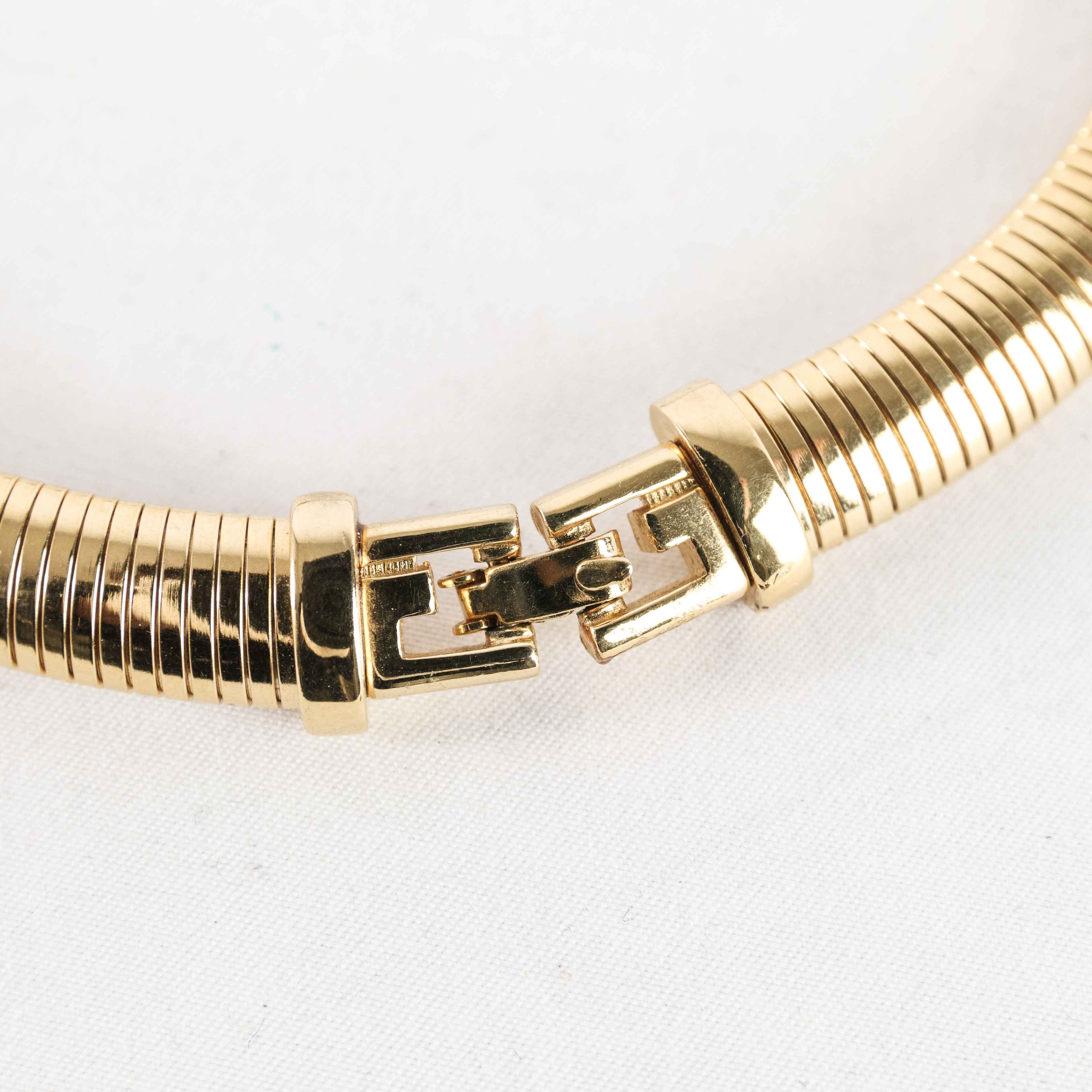 Givenchy Givenchy Vintage Gold-Tone Tubular Collar Necklace Size ONE SIZE - 8 Thumbnail