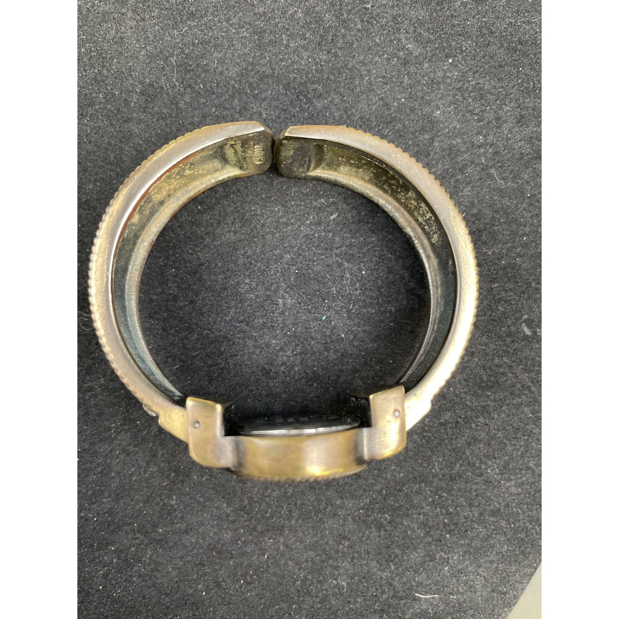 Geneva Geneva Platinum Women's Bangle/Cuff Watch bronze/ rhinestone Size ONE SIZE - 7 Thumbnail