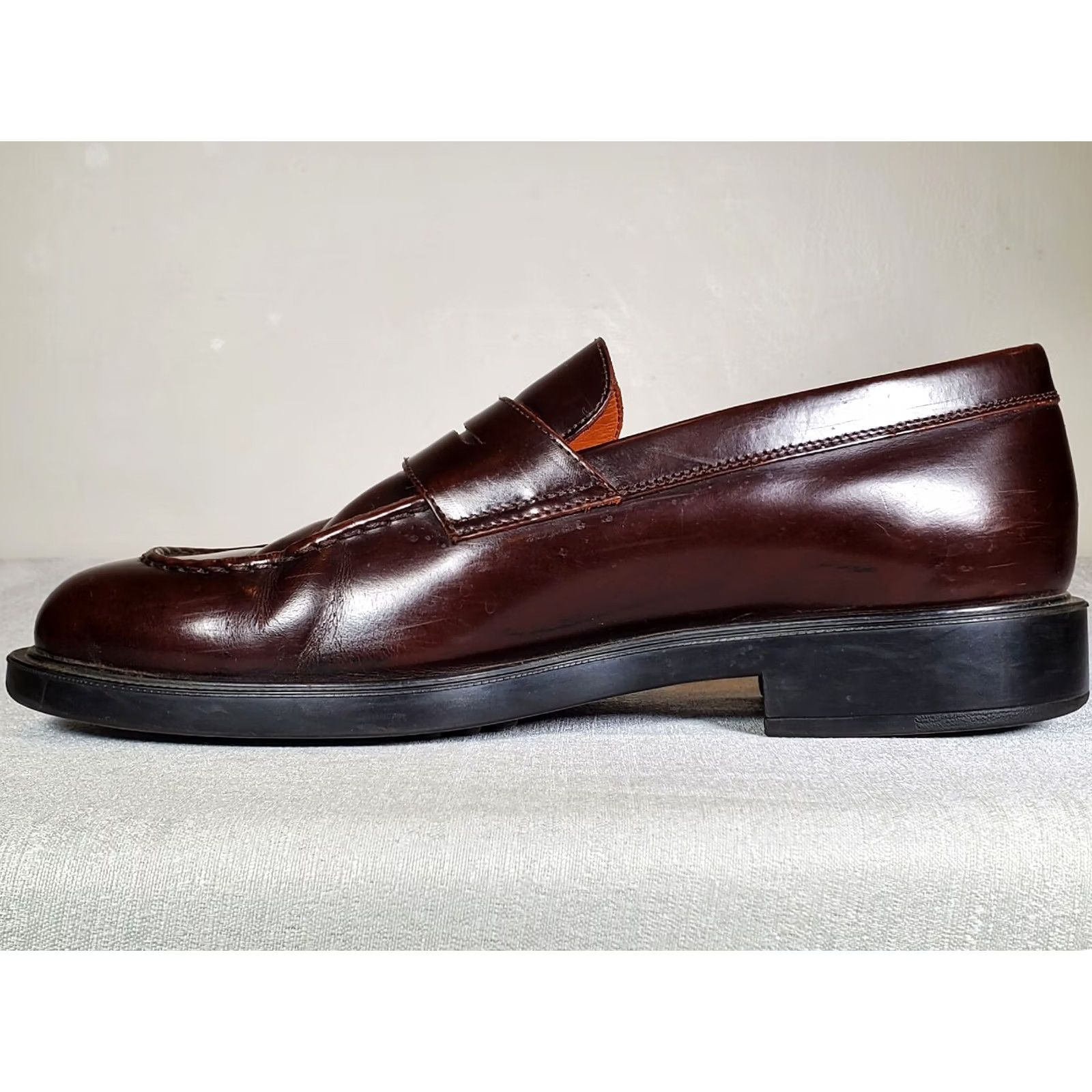 Vintage EUC Tod's Penny Loafers Brown Leather Slip On Men's Size US 10 UK 9 Dress Shoes Size US 9 / EU 42 - 3 Thumbnail