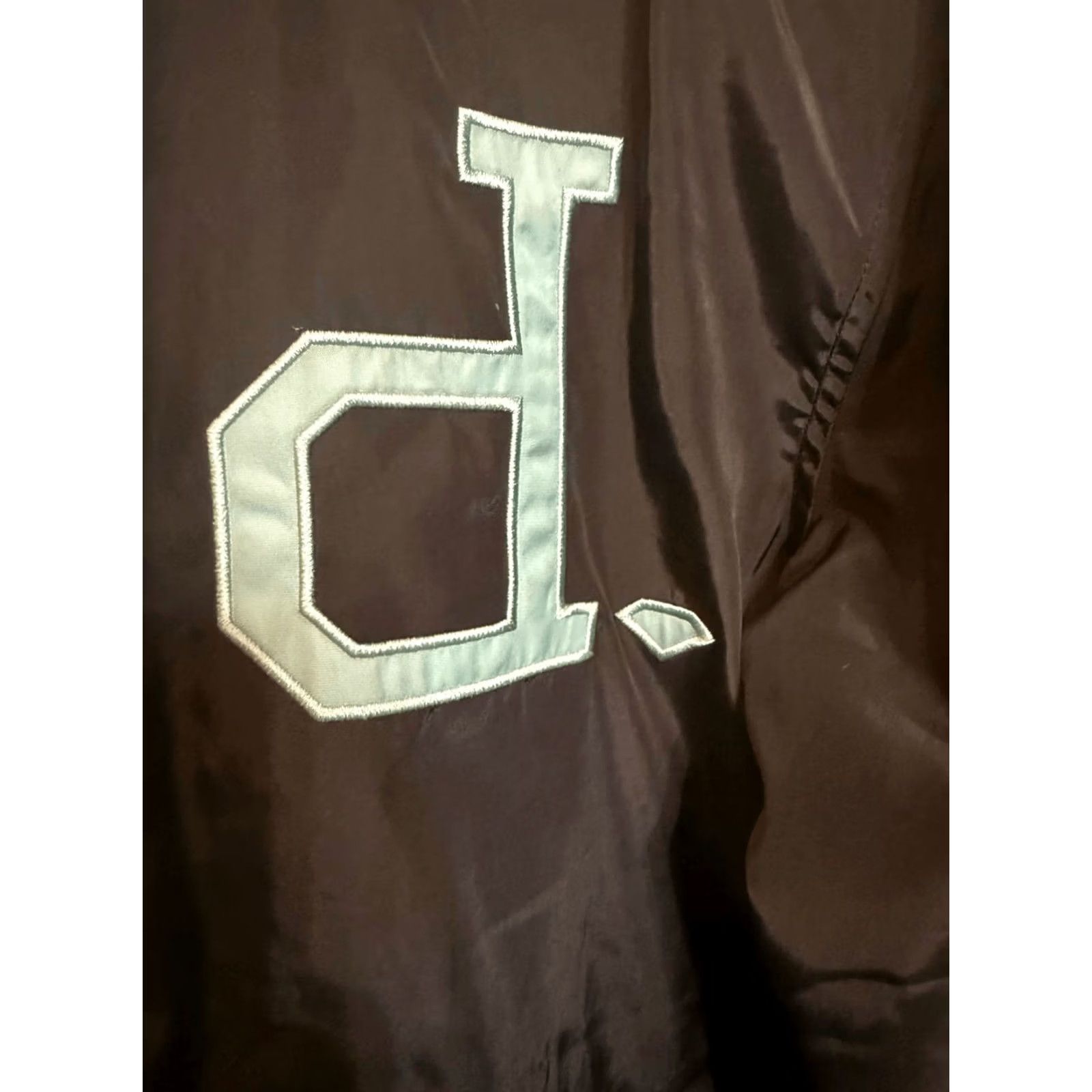 Vintage Diamond Men's Varsity Jacket Shirt Jacket Stripe Snap Button Quilted Lined Black Green Medium Size US M / EU 48-50 / 2 - 7 Thumbnail