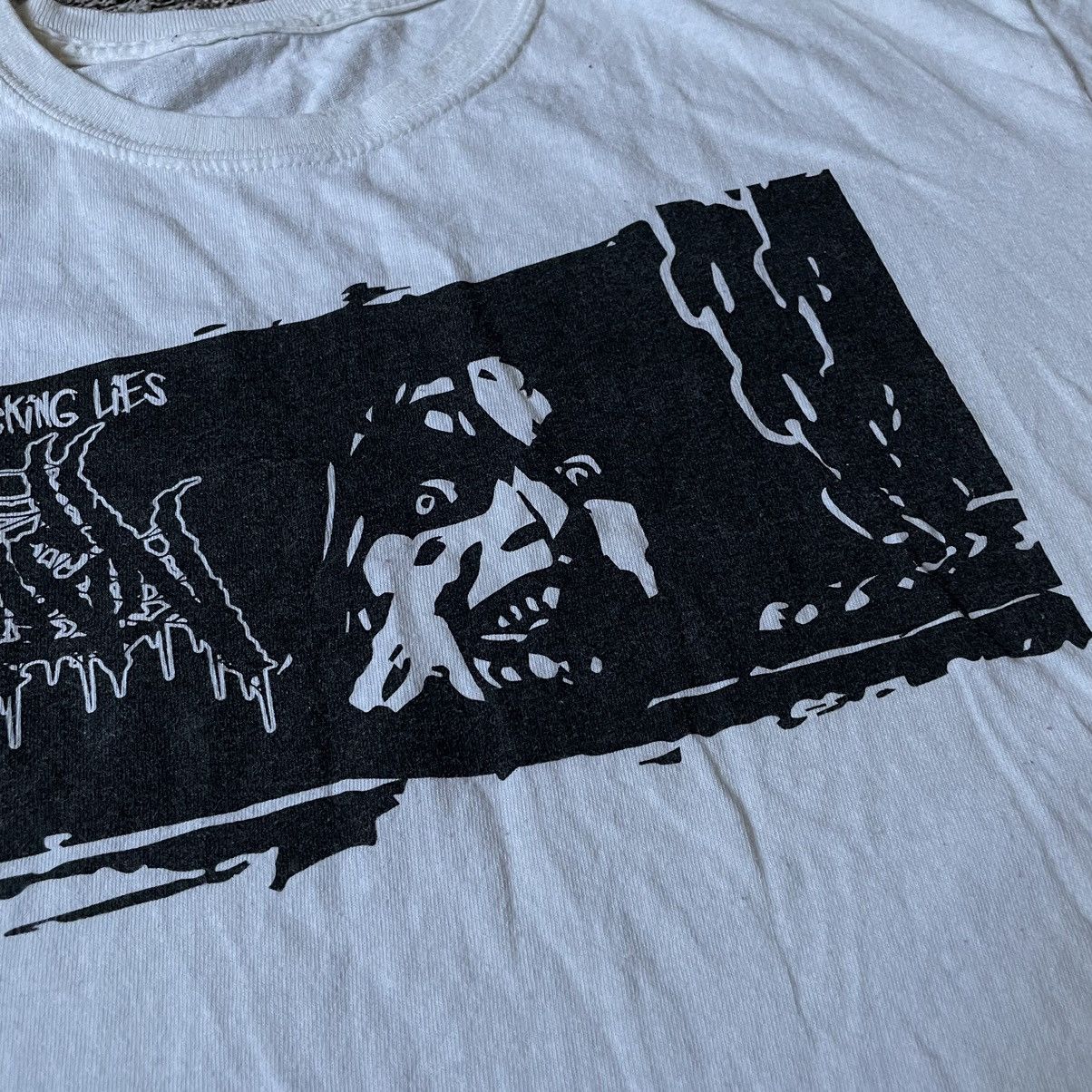 Vintage Vintage Y2K Goth Graphic Tee Sun Faded Black Abstract Boxy L Size US L / EU 52-54 / 3 - 7 Thumbnail