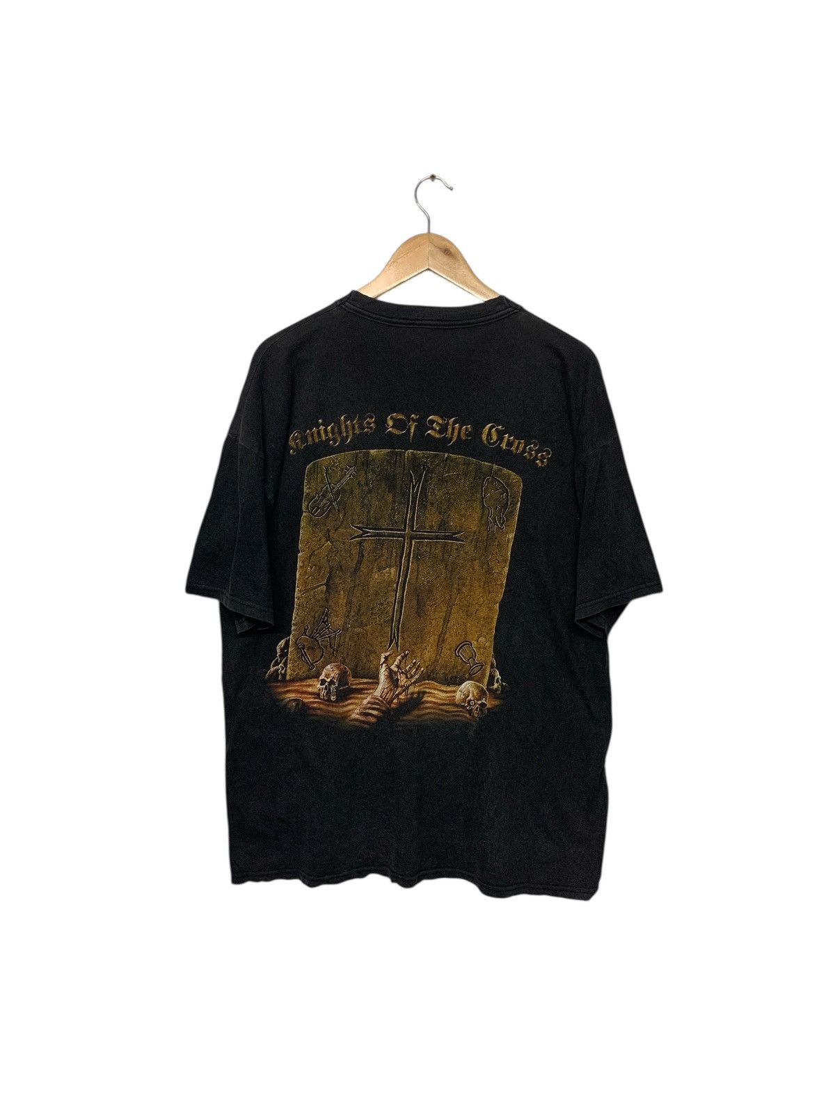 Band Tees Vintage Grave Digger Knight Of The Cross Metal Band T Shirt Size US L / EU 52-54 / 3 - 3 Thumbnail