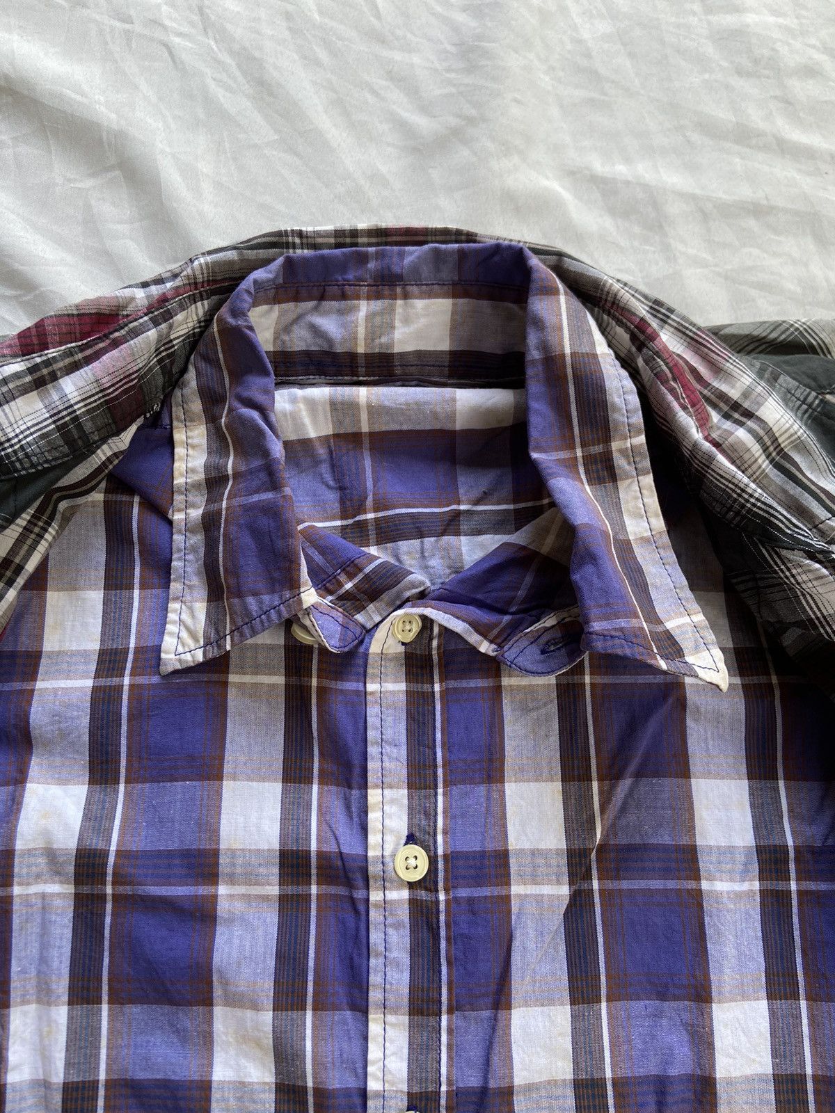 Japanese Brand OMKOE DOUBLE LAYER BUTTON UP SHIRT Size US L / EU 52-54 / 3 - 7 Thumbnail