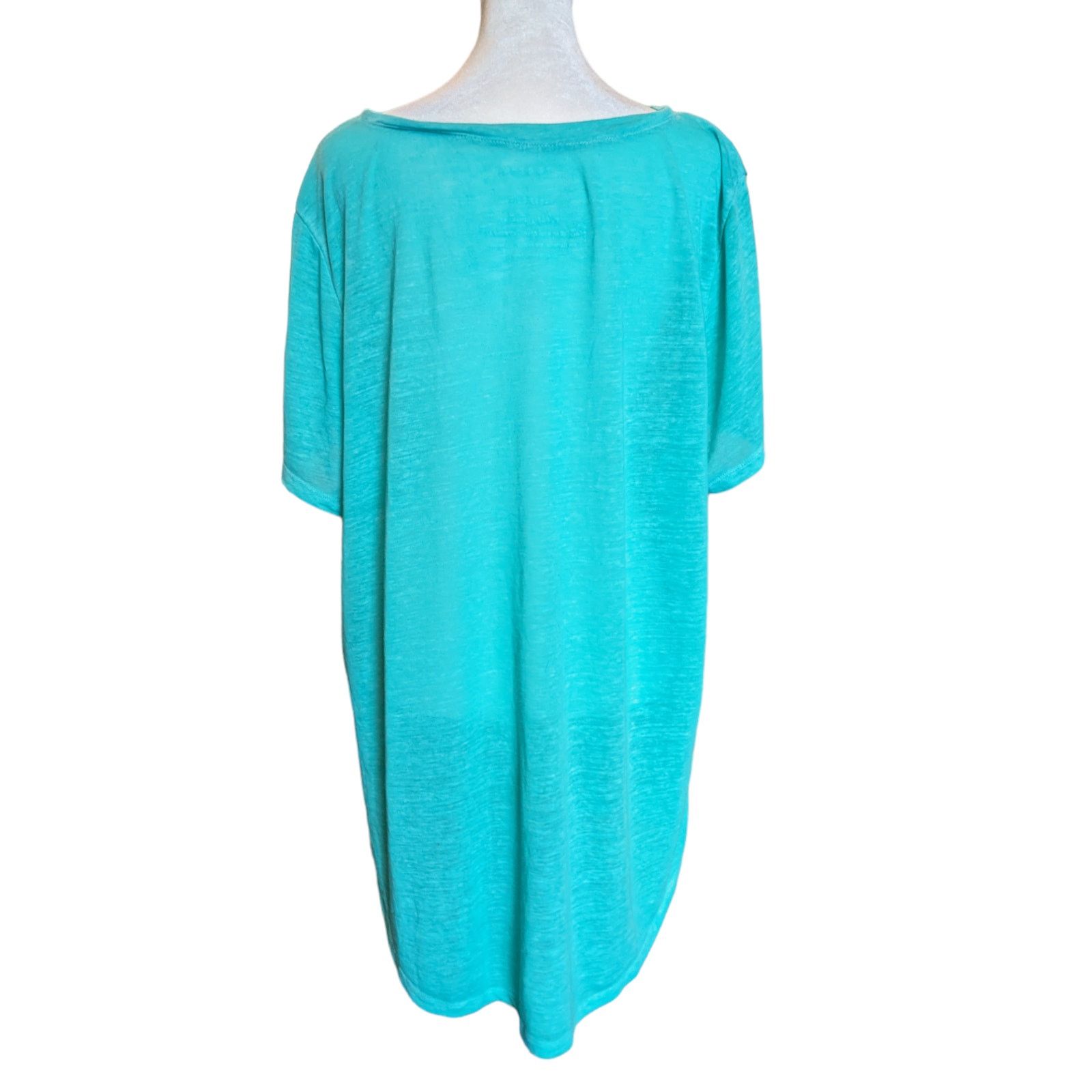 Other Torrid Caribbean Blue Green Classic Fit Sheer Relaxed Tshirt Size XL / US 12-14 / IT 48-50 - 4 Thumbnail