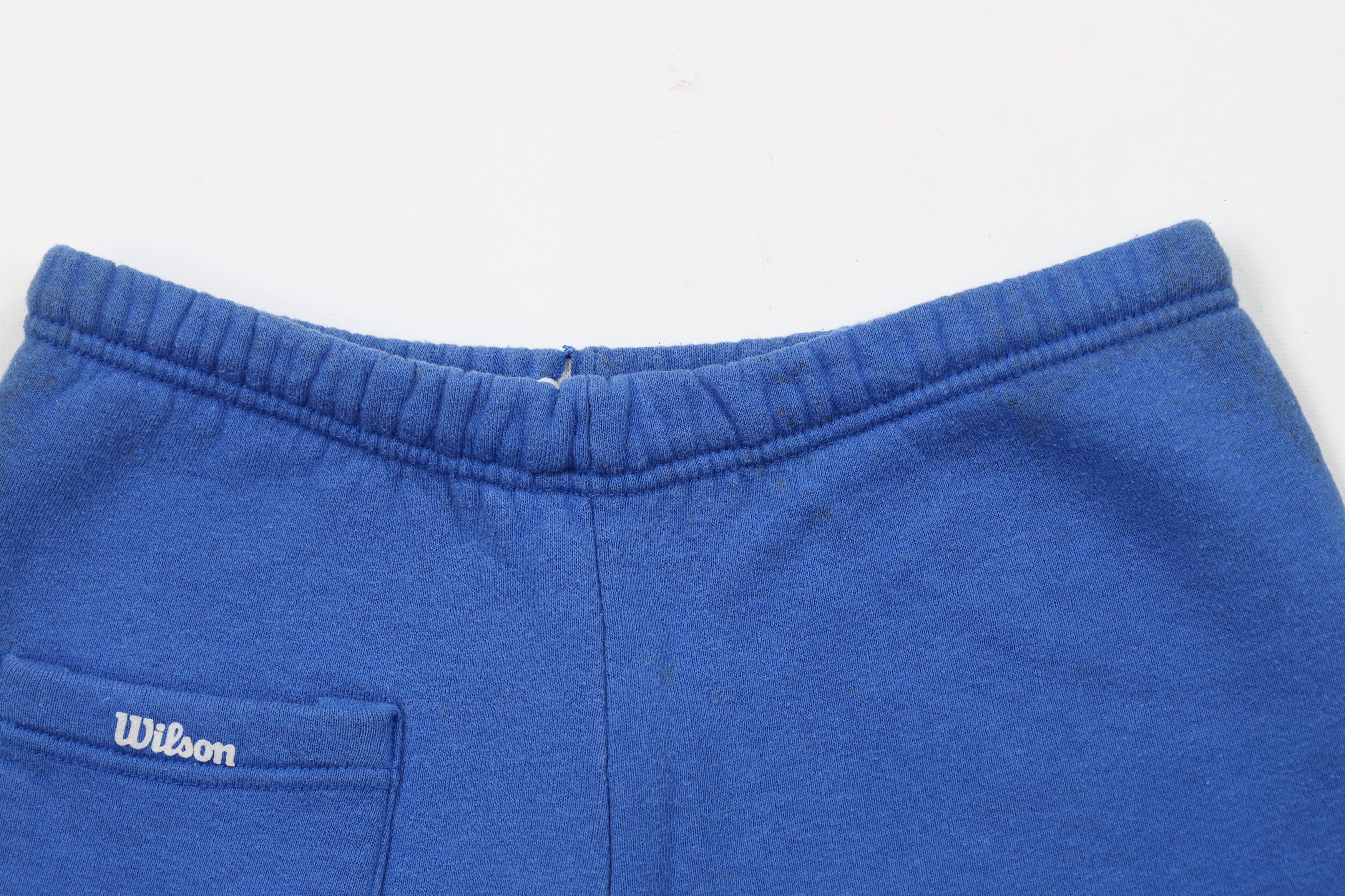 Vintage Vintage 70s Wilson Spell Out Sweatpants Shorts Blue USA Size US 32 / EU 48 - 11 Thumbnail