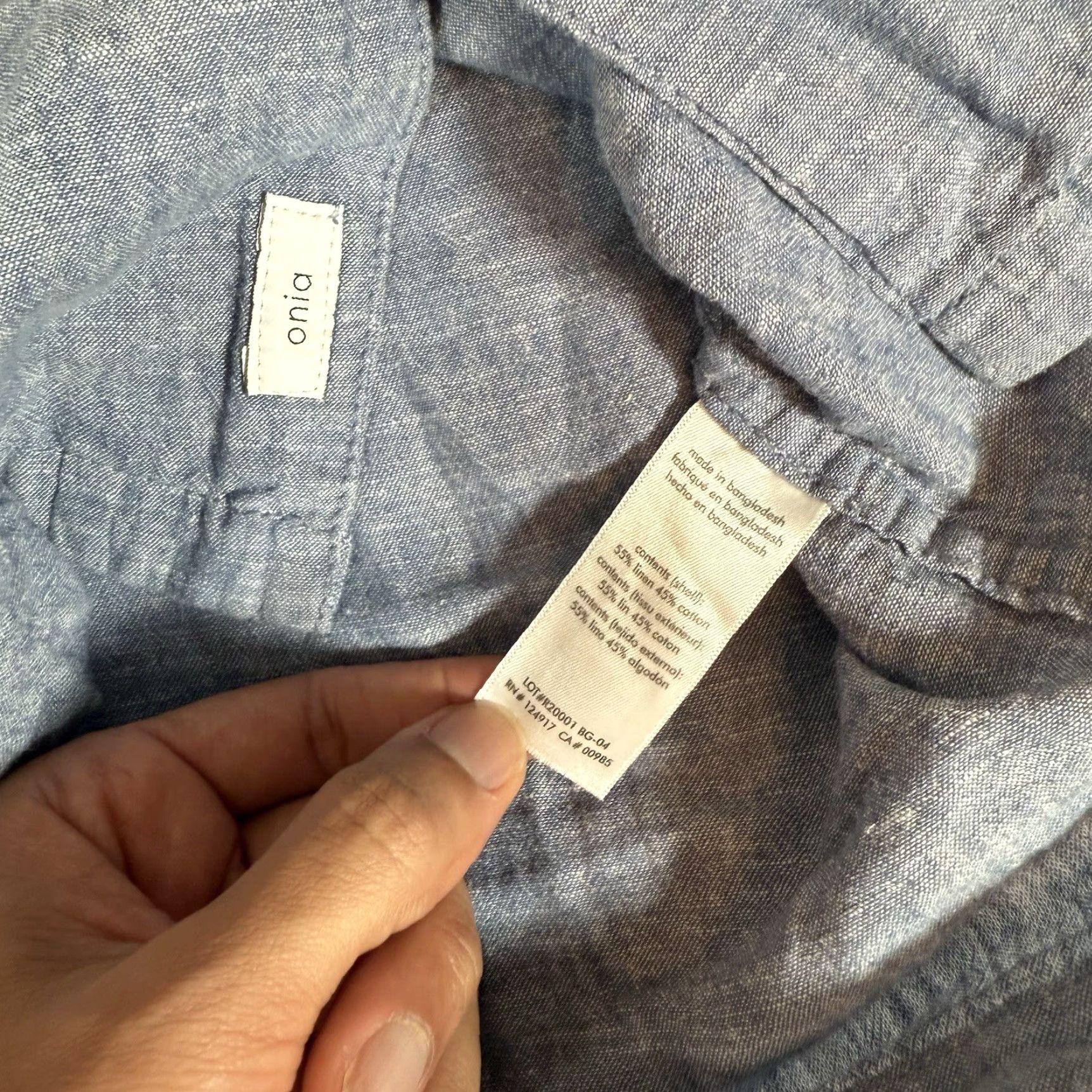 Onia Onia Button Up Shirt Mens Small Short Sleeve Preppy Blue Chambray Size US S / EU 44-46 / 1 - 3 Thumbnail