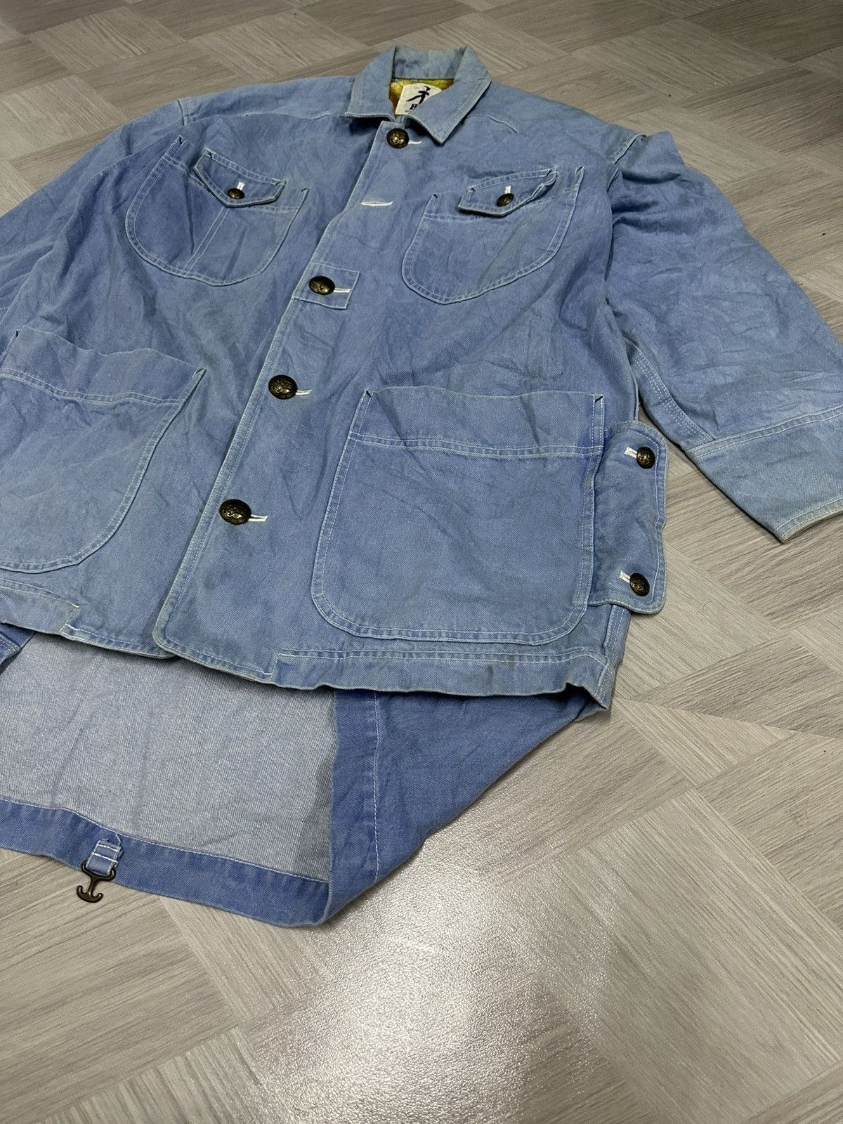 Hai Sporting Gear × Issey Miyake 1990 - Hai Sporting Gear Denim Cargo Jacket (Issey Miyake) Size US XL / EU 56 / 4 - 9 Thumbnail
