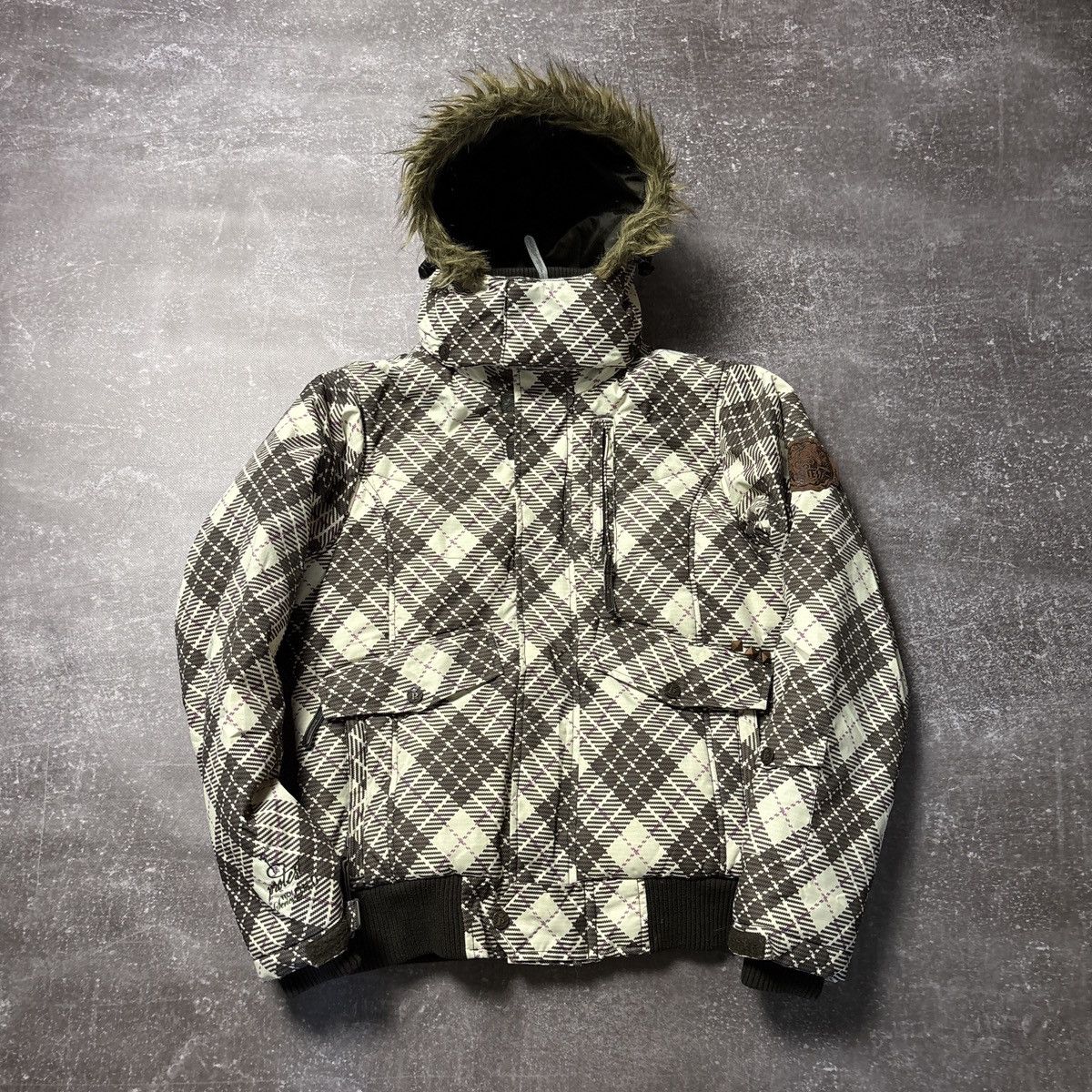 Pre-owned Hysteric Glamour X If Six Was Nine Crazy Lgb Style Faux Fur Ski Jacket Y2k If Six Was Nine Styl In Brown