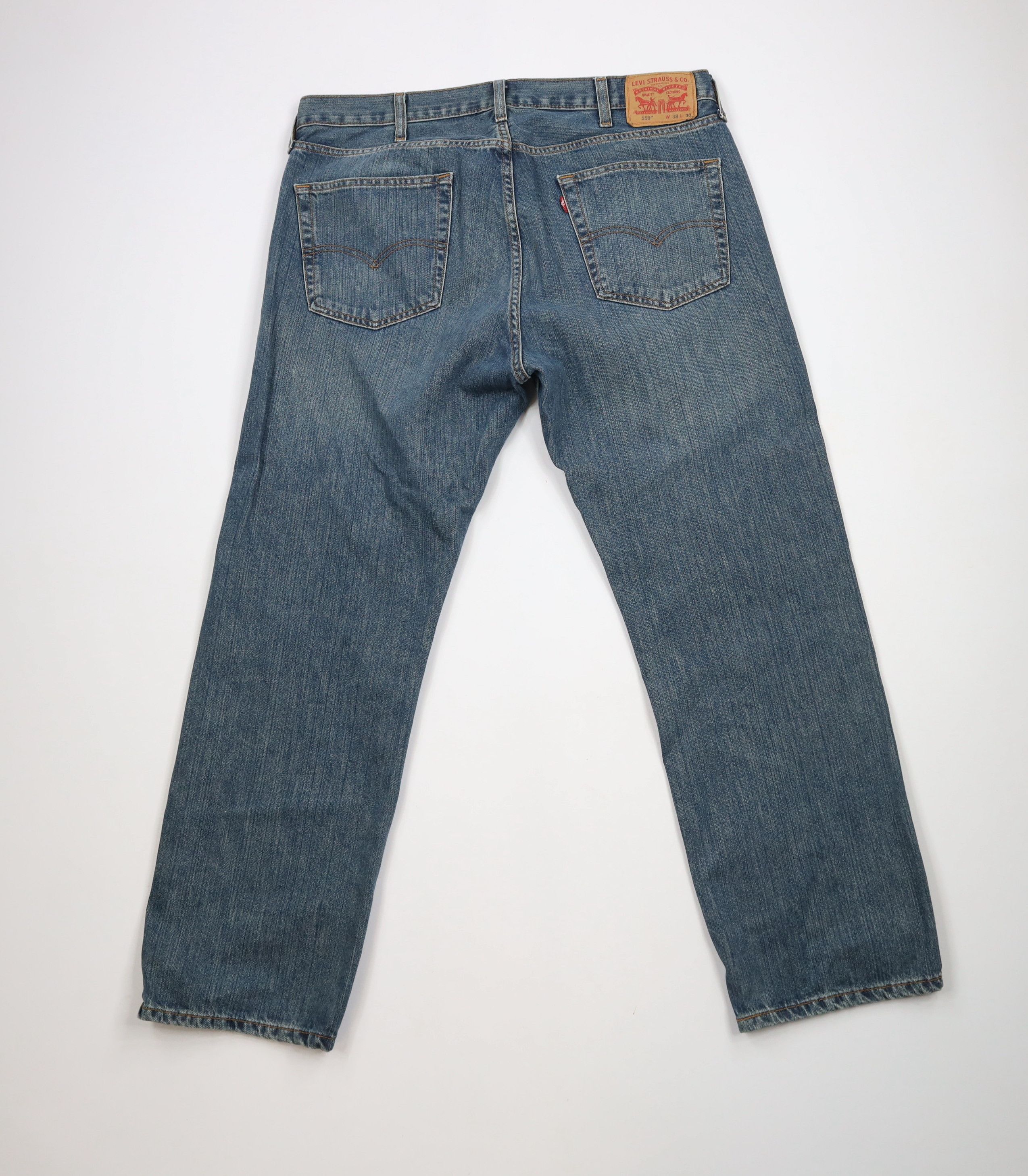 Levi's × Vintage Vintage Y2K Levis 559 Relaxed Fit Straight Leg Jeans Blue Size US 38 / EU 54 - 10 Thumbnail