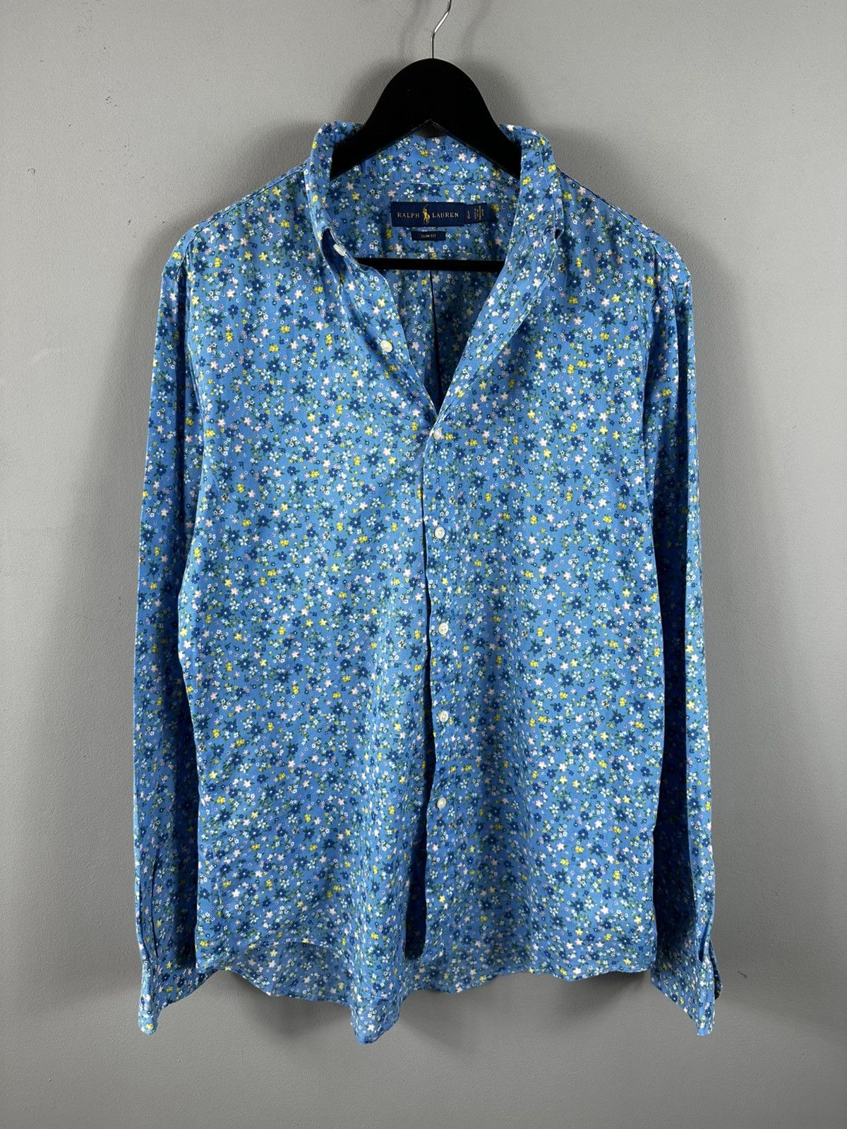 Designer POLO RALPH LAUREN Button Down Shirt Men Large Poplin Floral Size US L / EU 52-54 / 3 - 1 Thumbnail