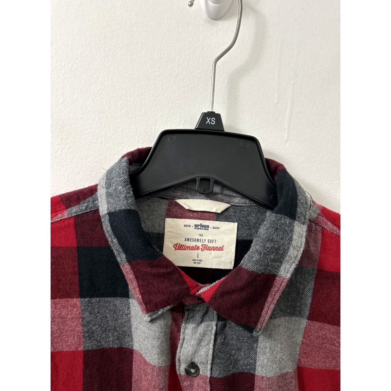 Vintage Urban Pipeline Shirt Mens L Red Ultimate Flannel Plaid Button Down Long Sleeve Size US L / EU 52-54 / 3 - 5 Thumbnail