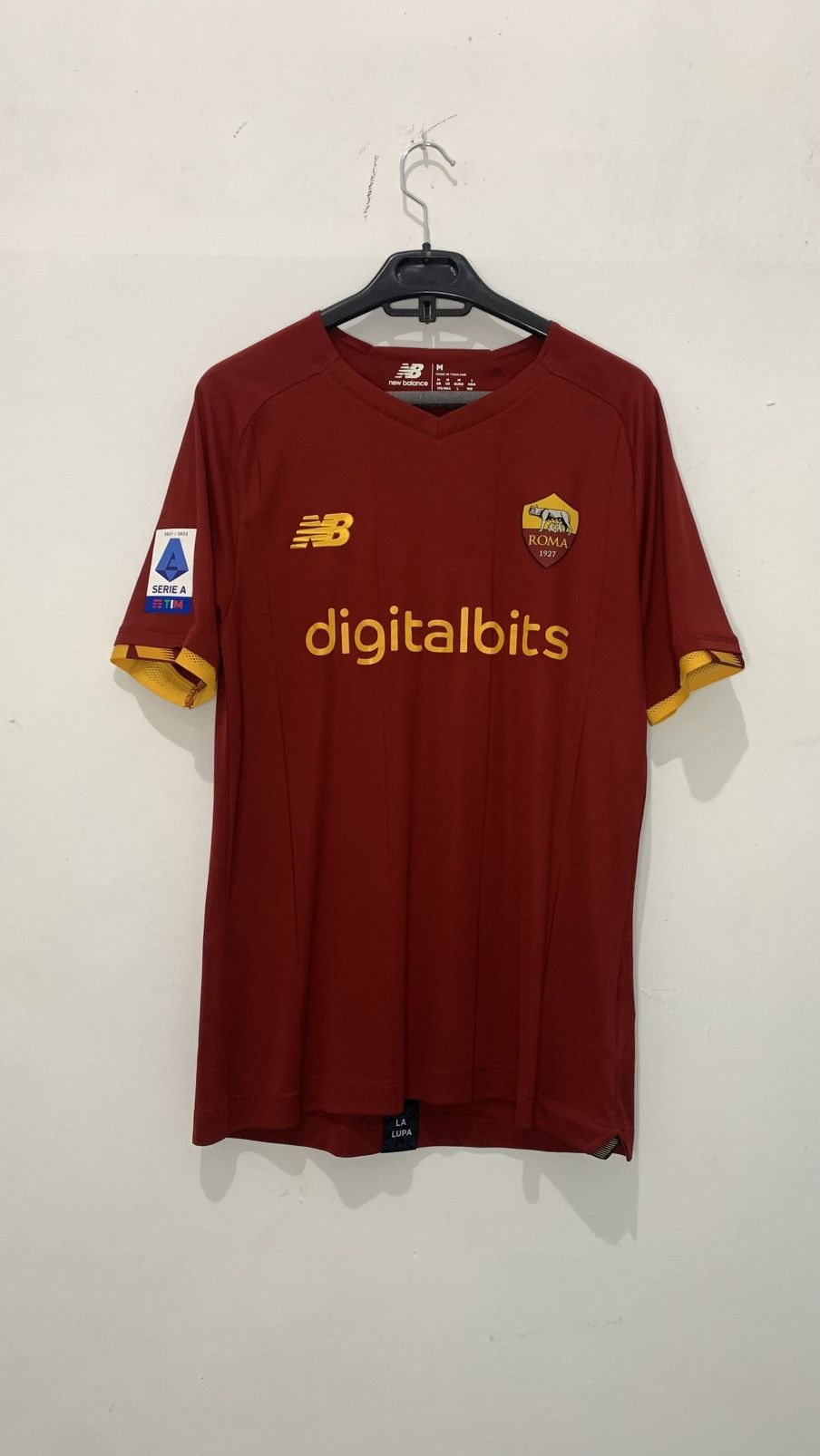 New Balance AS Roma Home 2021 Soccer Jersey Size US M / EU 48-50 / 2 - 1 Thumbnail