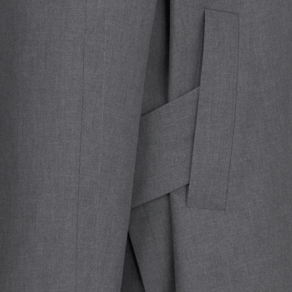 Dior o1w1db10525 443C35 Coat with Rear Martingale Belt in Gray Size US M / EU 48-50 / 2 - 3 Thumbnail