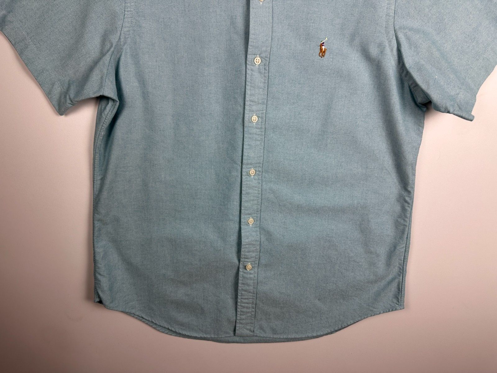 Polo Ralph Lauren Polo Ralph Lauren Green Short Sleeve Oxford Shirt Size L Size US L / EU 52-54 / 3 - 4 Thumbnail