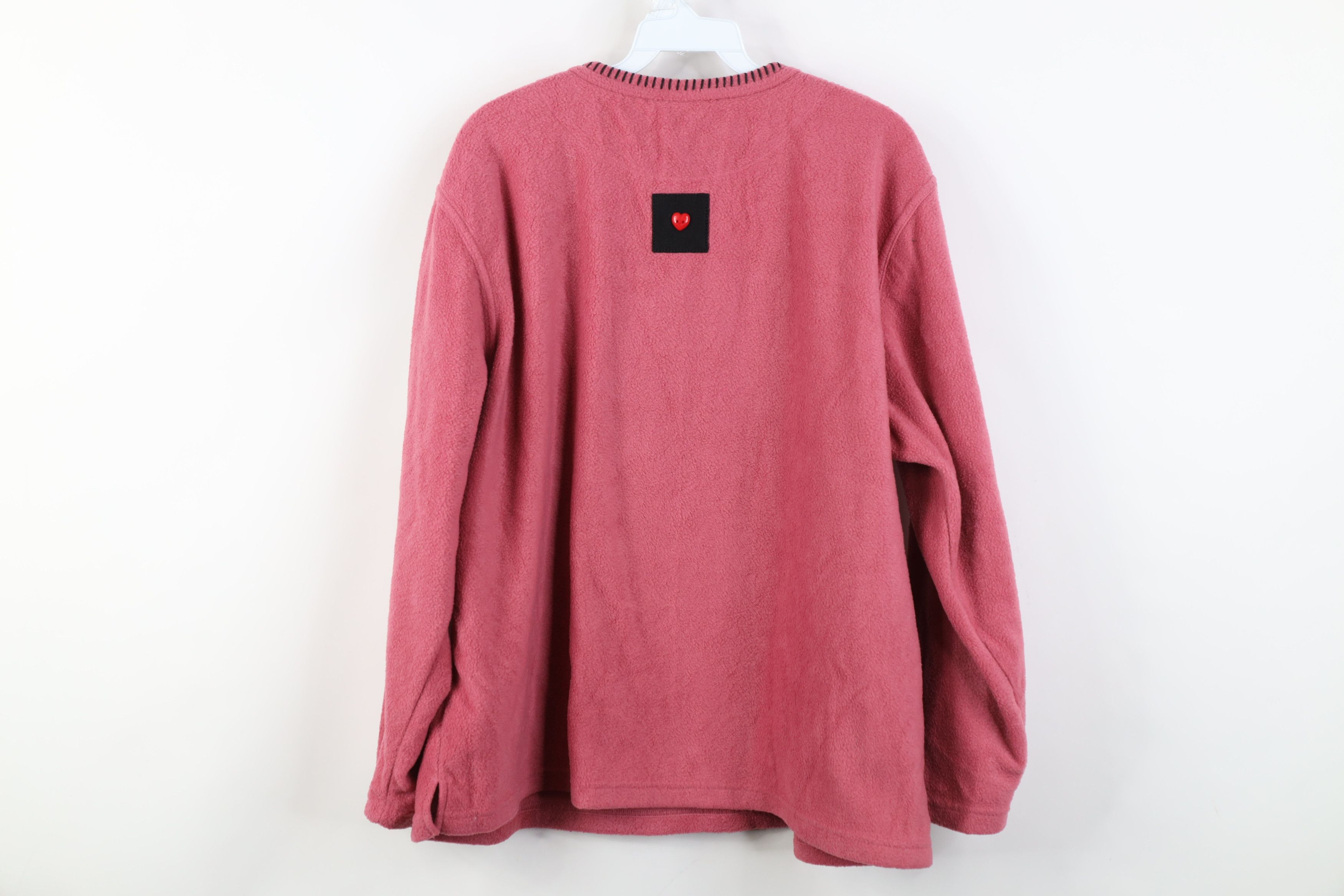 Vintage Vintage 90s Streetwear Kitten Fleece Crewneck Sweater Pink Size XL / US 12-14 / IT 48-50 - 10 Thumbnail