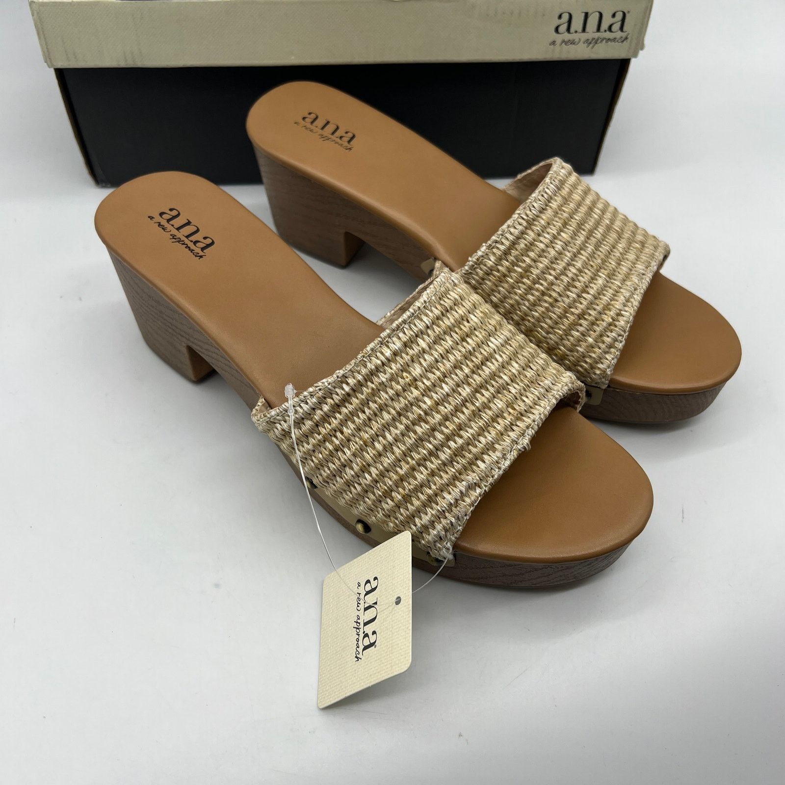 Other a.n.a. Women Shoes Robinson Casual Heel Natural Color Size 9 Size US 9 / IT 39 - 3 Thumbnail