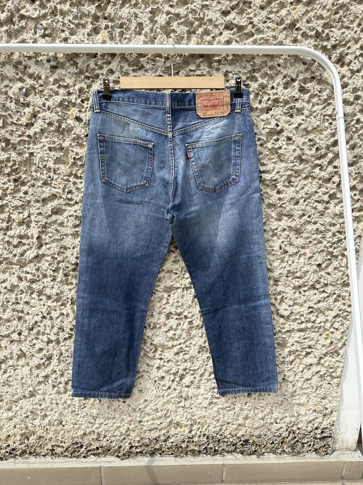 Levi's × Vintage Vintage 2000s Levis 501 acid washed 34x36 denim Size US 34 / EU 50 - 4 Thumbnail