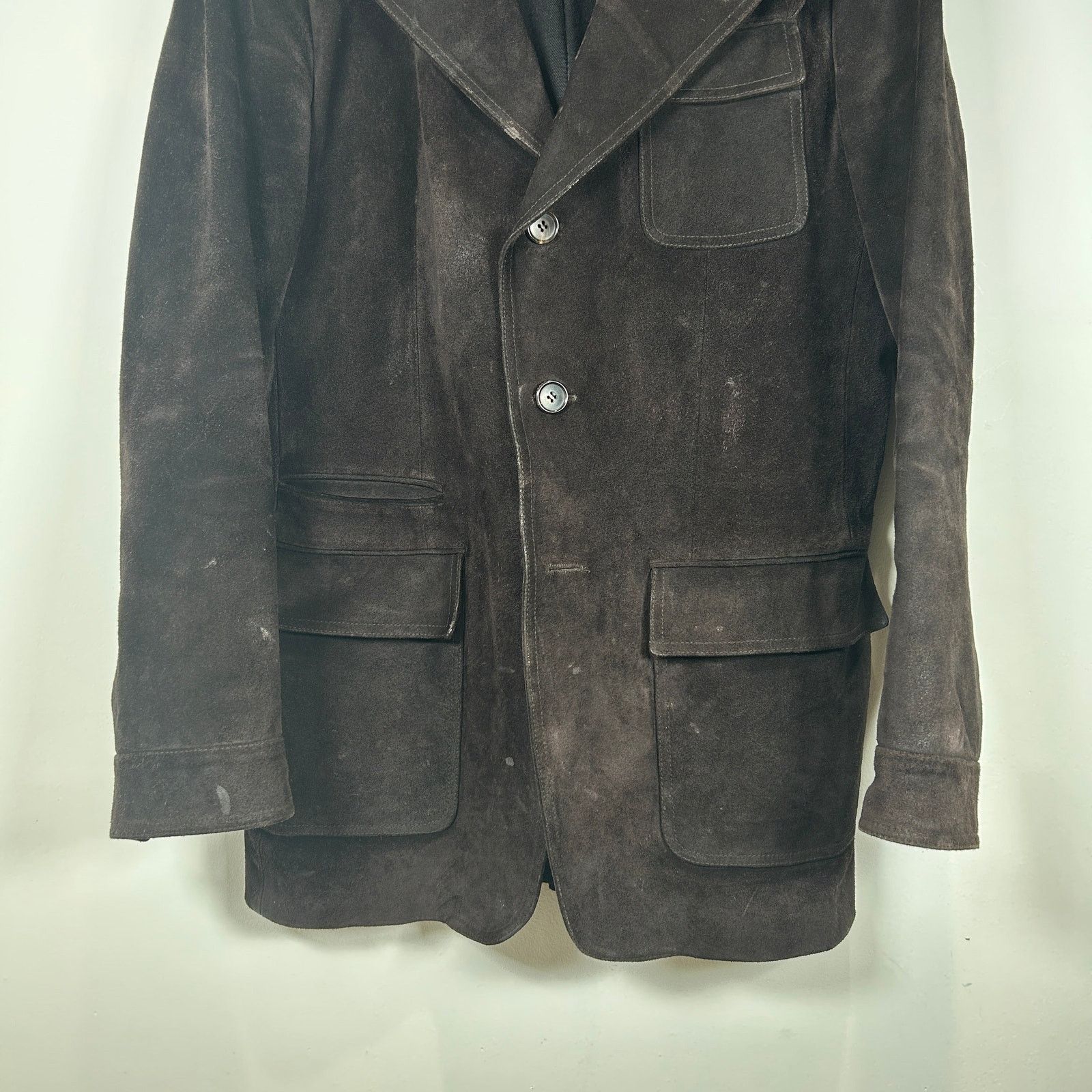 Gucci Gucci Brown Suede Leather Over Coat Size 50it Size US M / EU 48-50 / 2 - 3 Thumbnail