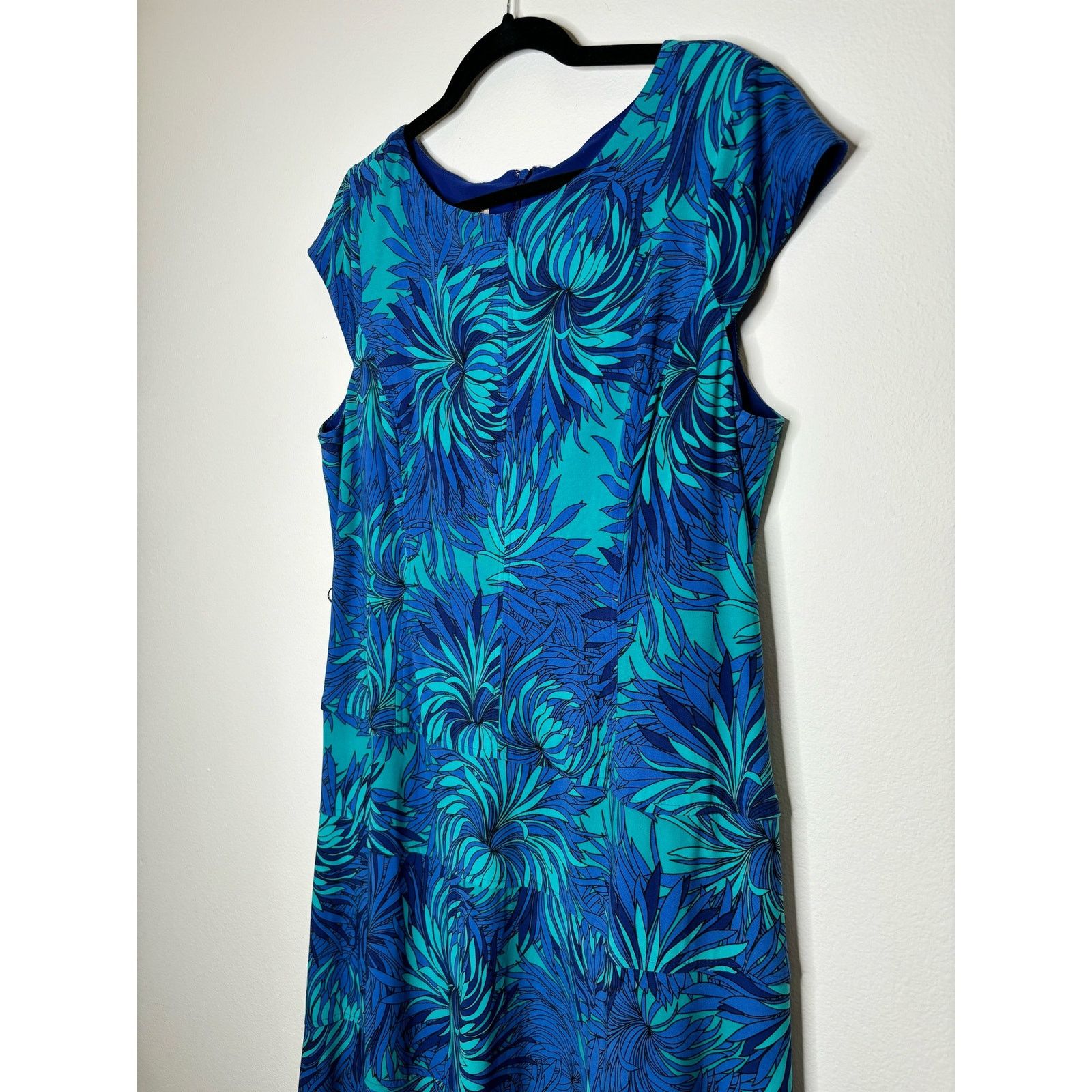 Anne Klein Anne Klein blue tropical midi dress ￼ Size XXL / US 16-18 / IT 52-54 - 5 Thumbnail