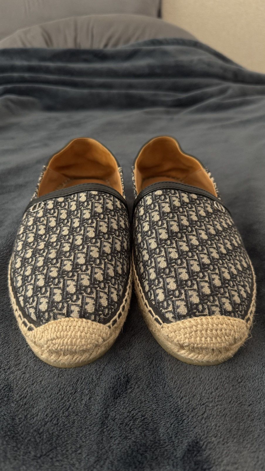 Dior Dior oblique monogram canvas espadrilles - navy/blue Size US 8 / EU 41 - 7 Thumbnail