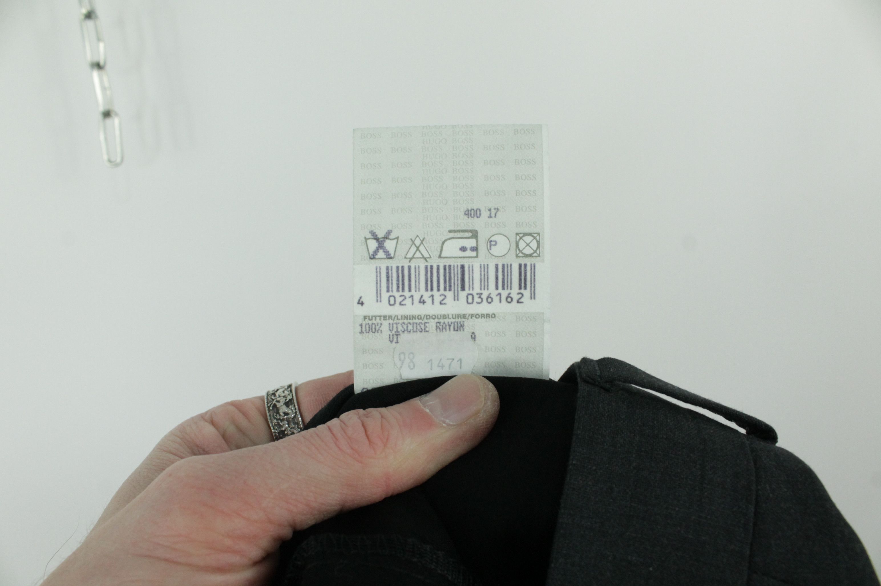 Hugo Boss Vintage Hugo Boss Gray Stretch Wool Formal Suit Men's Size 40L - 17 Thumbnail