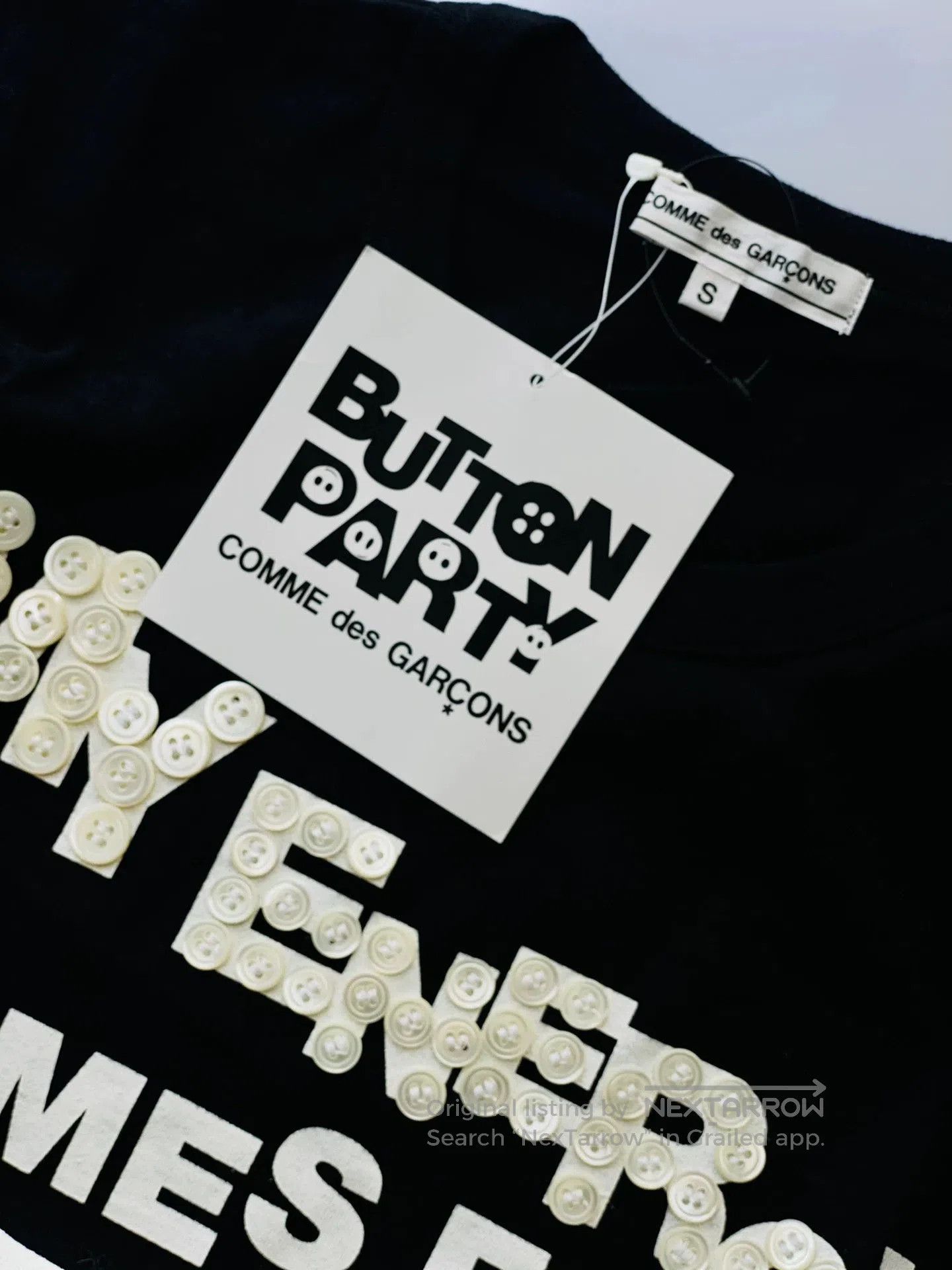 Comme des Garcons comme des garcons Button Party Black T-Shirt. Size S / US 4 / IT 40 - 1 Thumbnail