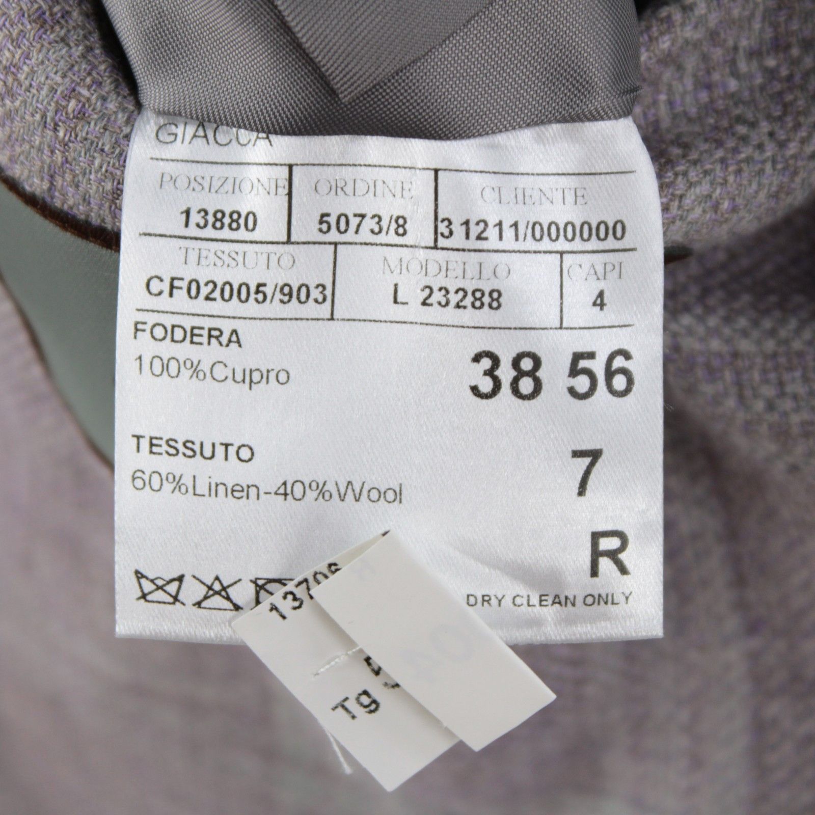 Canali Canali Sport Coat Size 46 Regular US in Purple Size 46R - 8 Thumbnail