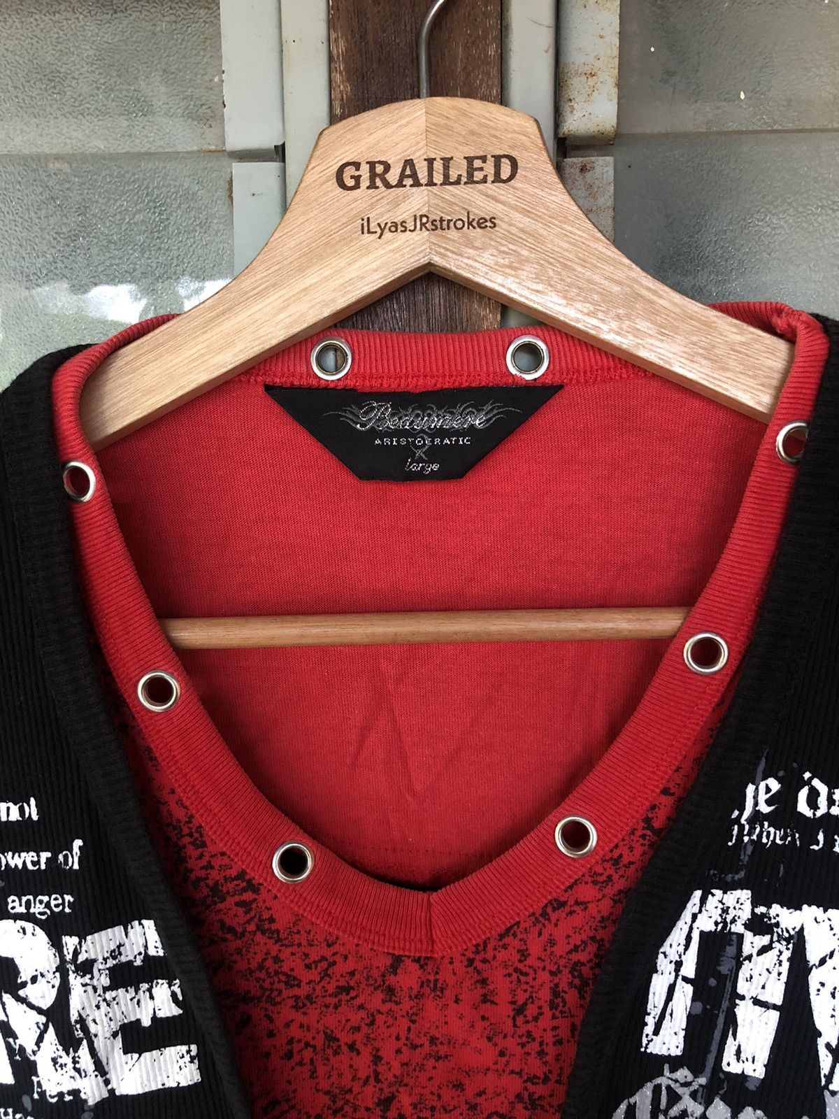 Japanese Brand Vintage Japanese Brand Punk Design Shirt Tee Size US L / EU 52-54 / 3 - 3 Thumbnail