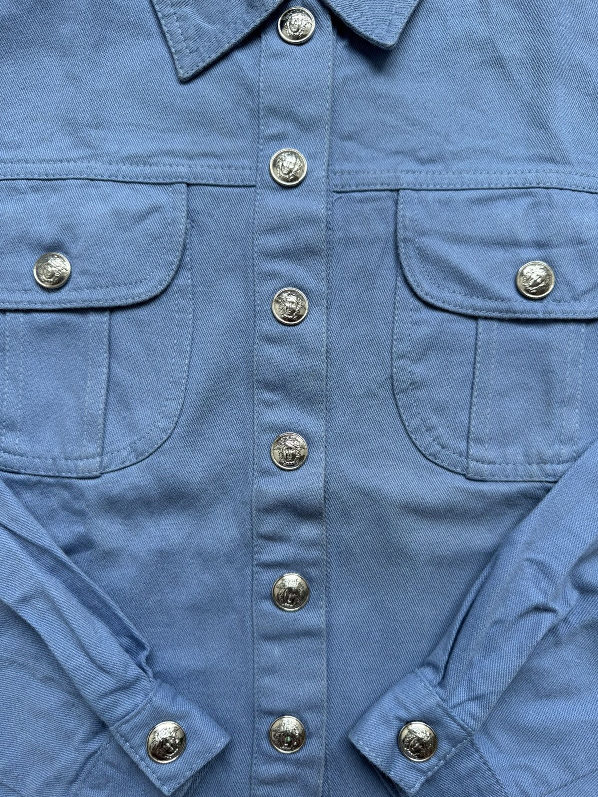 Versace VERY RARE VINTAGE JACKET SHIRT DENIM HEAVY TWILL VERSACE Size US XS / EU 42 / 0 - 3 Thumbnail