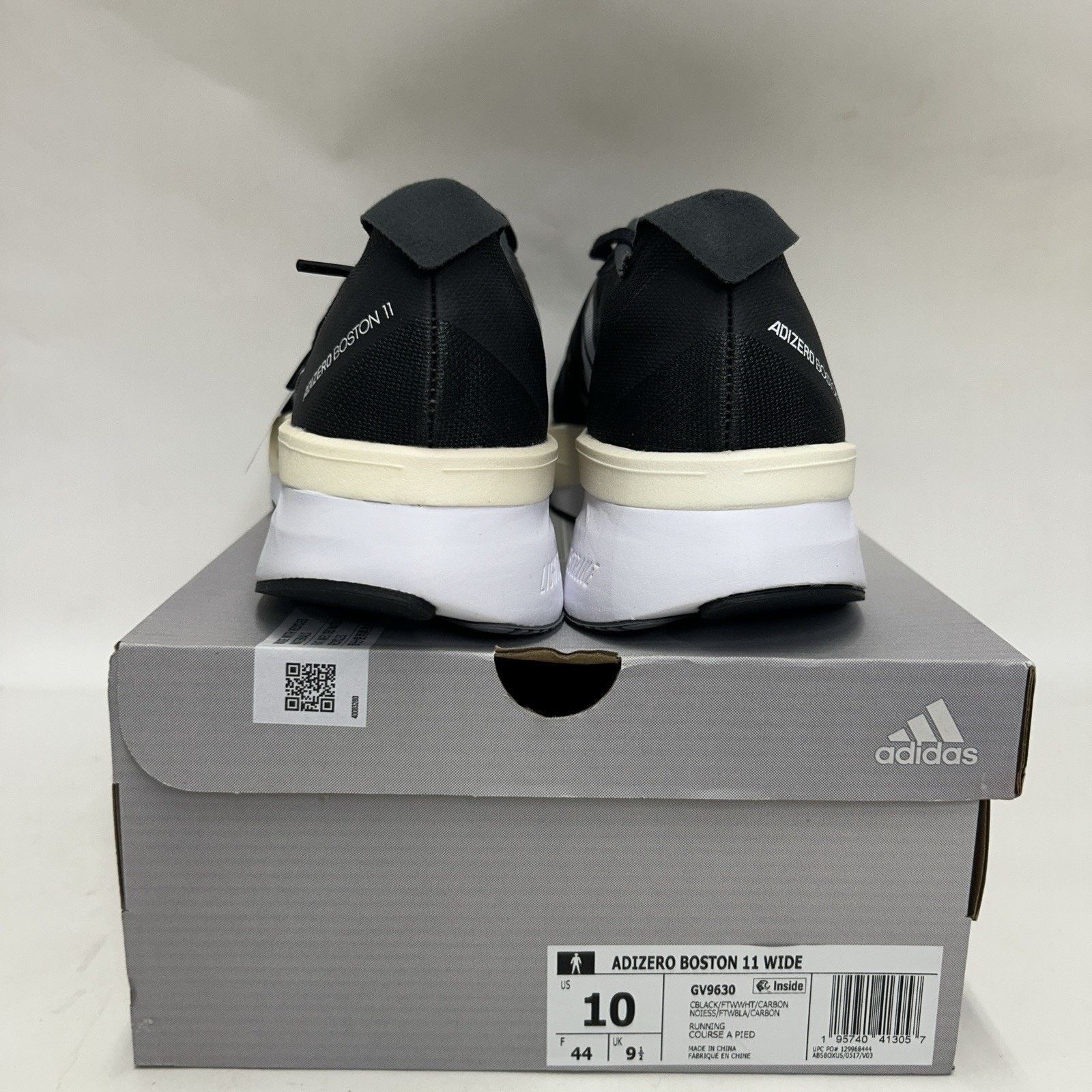 Adidas Adidas Adizero Boston 11 Wide Running Shoes “Black White” Size US 10 / EU 43 - 4 Thumbnail