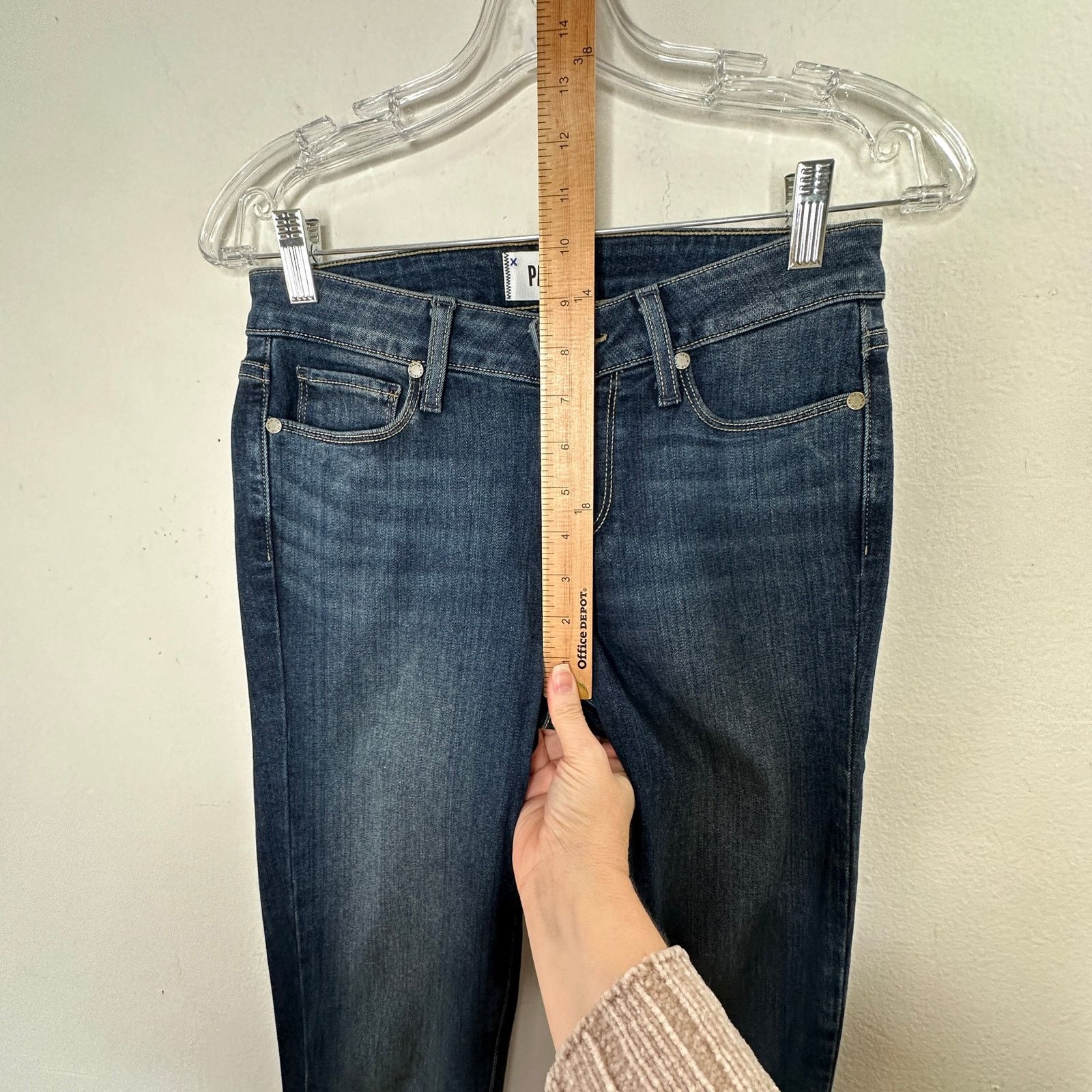 Paige Paige Dark Wash Verdugo Ankle Nottingham Skinny Jean 26 Size 26" / US 2 / IT 38 - 11 Thumbnail